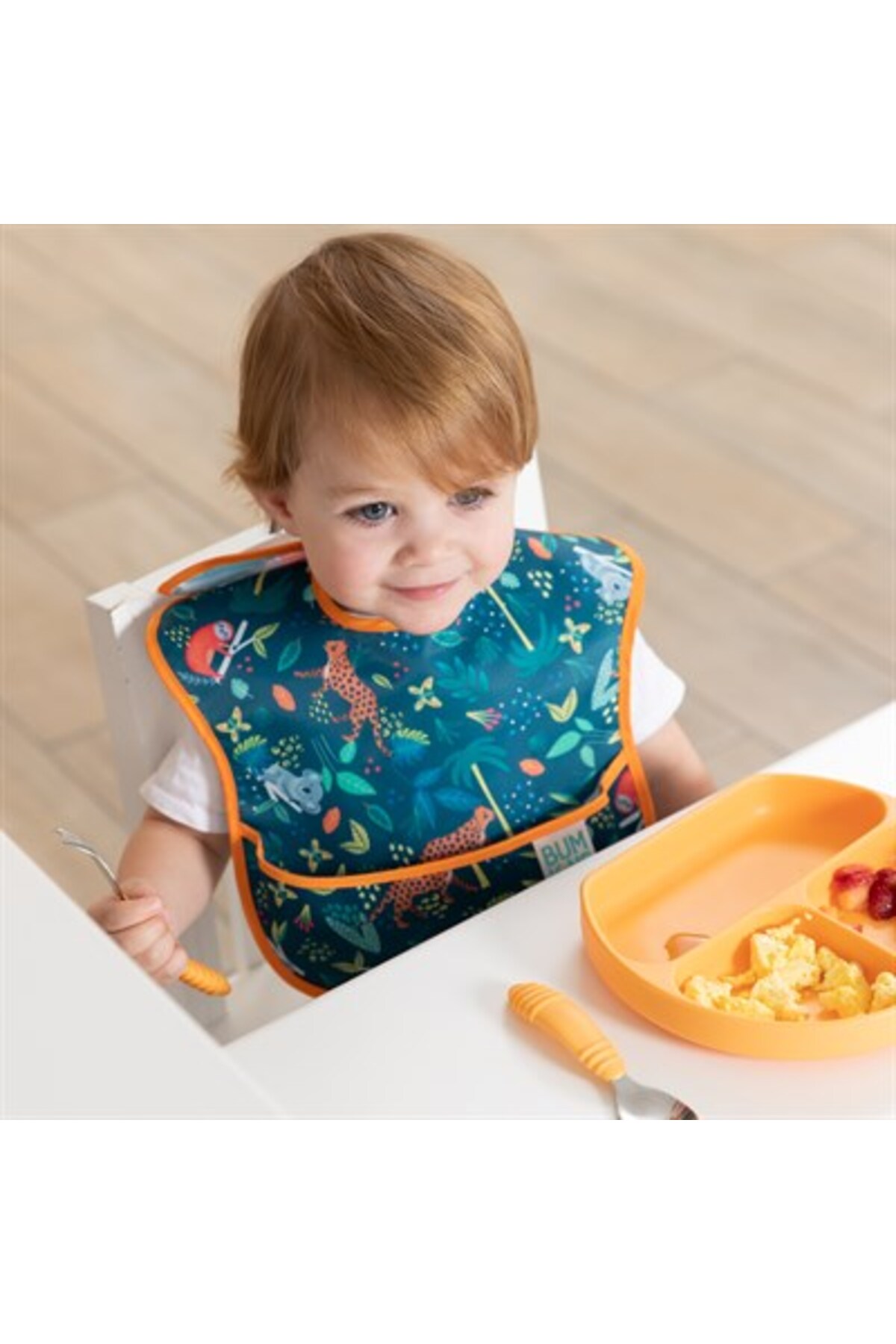 Bumkins Superbib Önlük (6-24 ay) - Jungle fotoğrafı 3 (önizleme)
