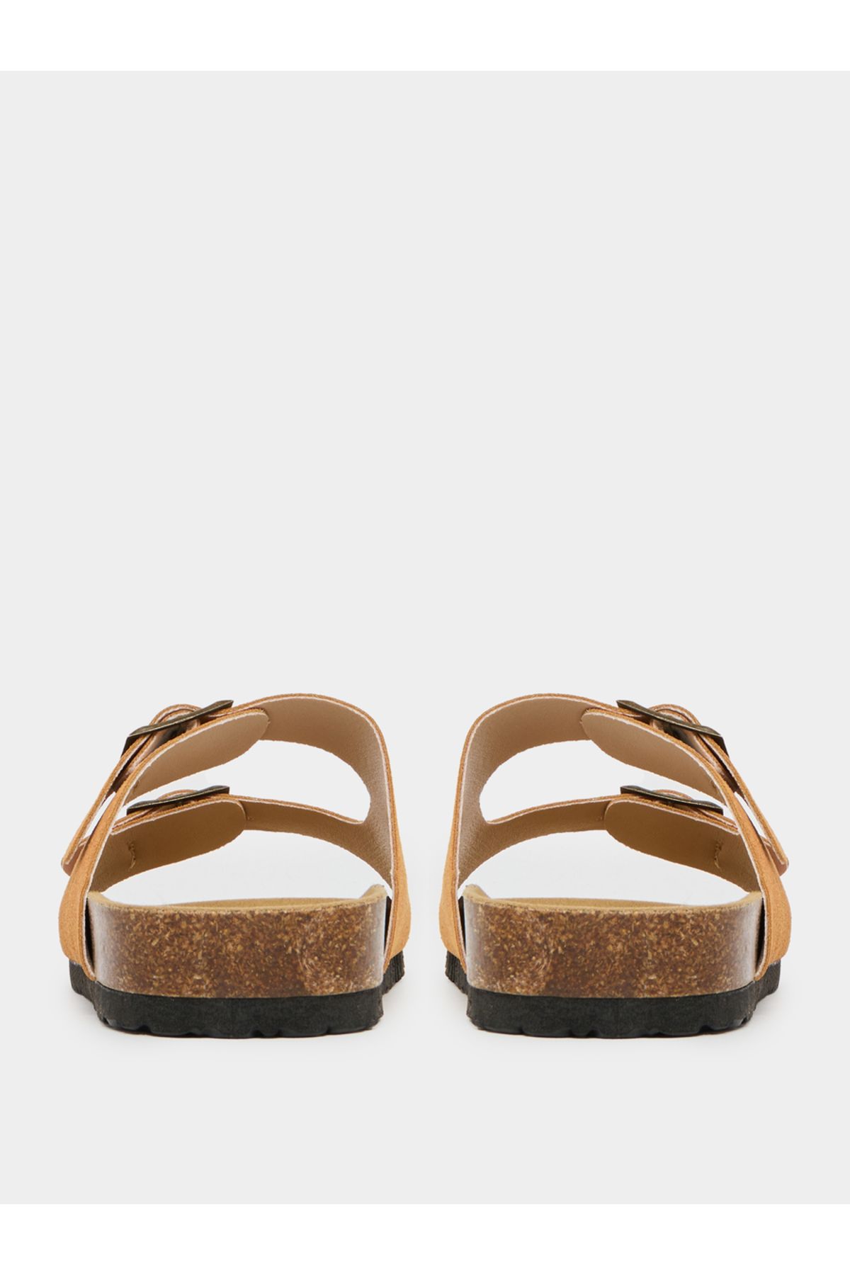 Styli-Suede Look Soft Footbed Sandals 4