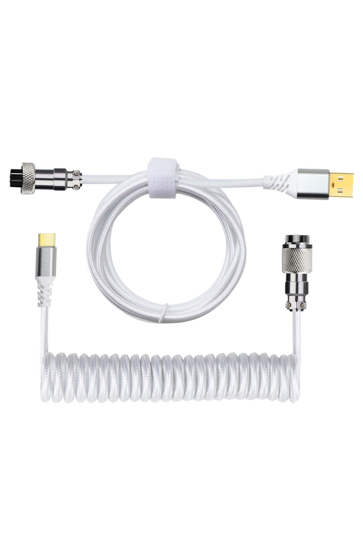 Choice-REDRAGON A115 Type C USB Coiled Wire Spring Cable Aviator Desktop Computer PC Aviation Connector ... 1