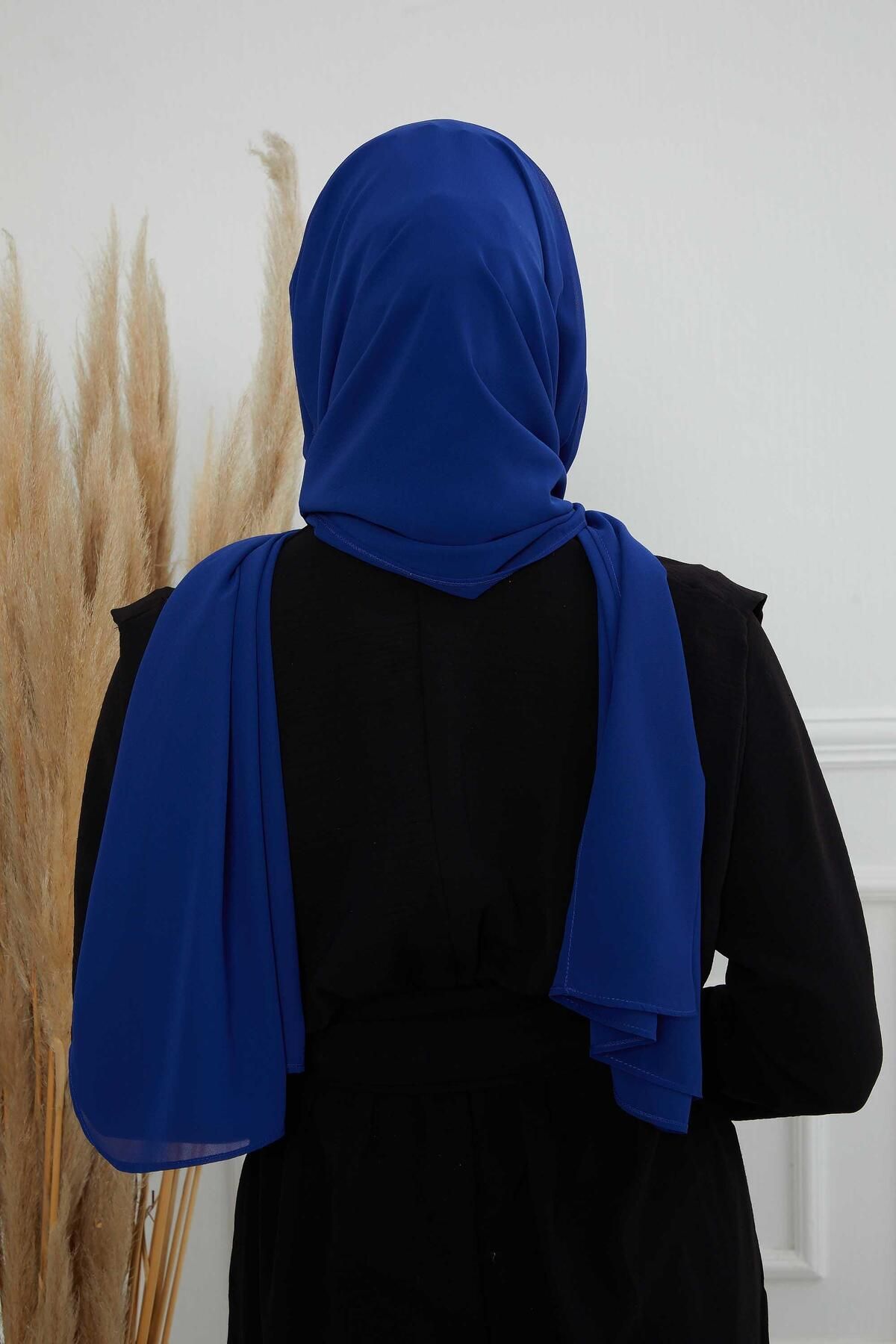 Aisha's Design-Chiffon Combed Cotton Shawl with Inner Bonnet - Ps-46 6