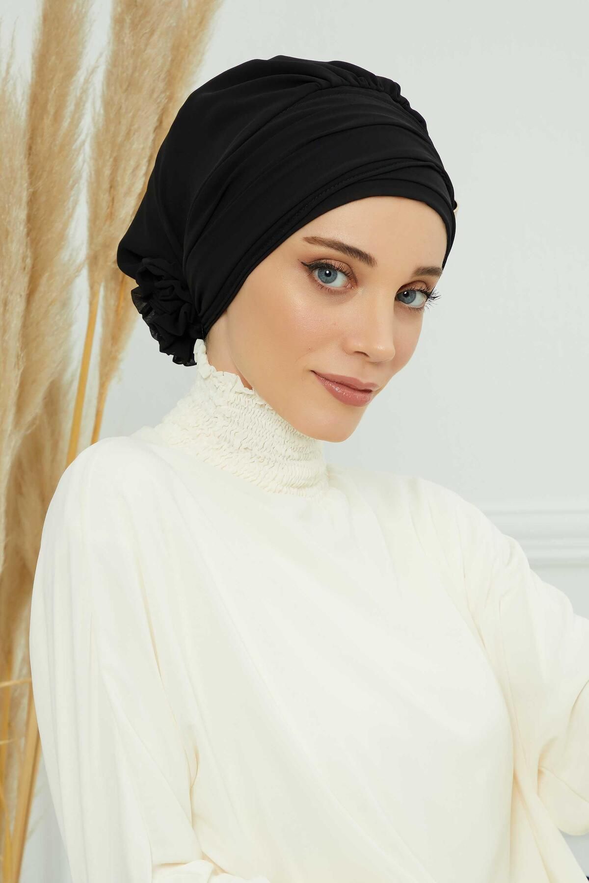 Aisha's Design-Turban din șifon gata - cu accesorii, ht-95s, ht-95s 2