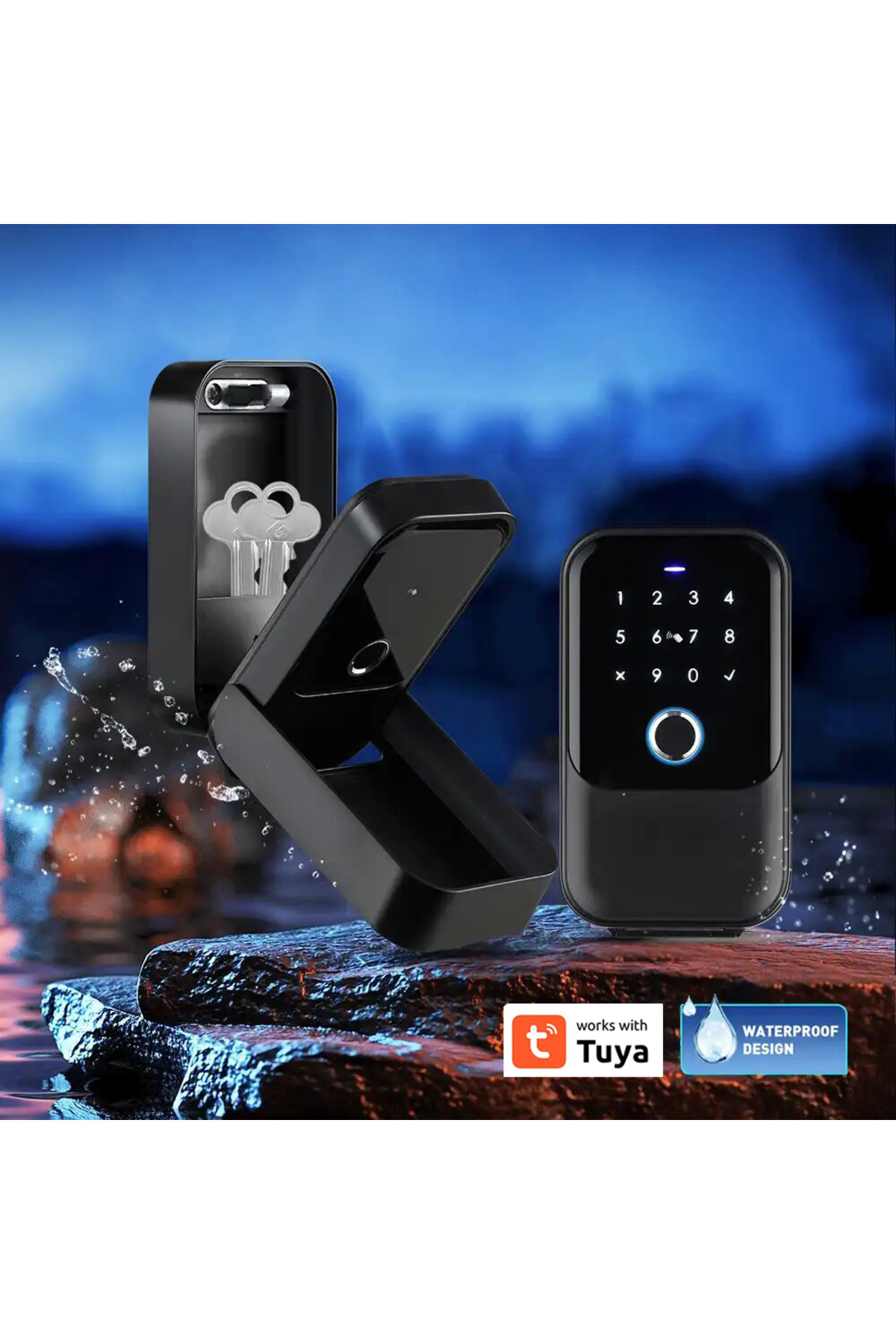 Choice-Fingerprint Key Box Storage Secret Key Lock Fusebox Bluetooth Tuya/Ttlock App Unlock Wifi Gateway... 3