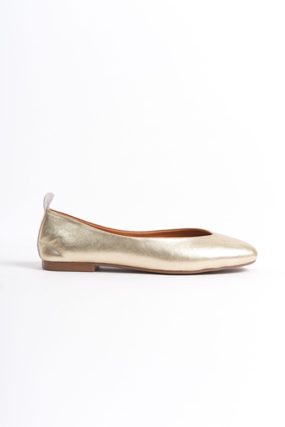 Mubiano Collection-Gold Women's Leather Ballerinas - Mcmng2480-dr 5