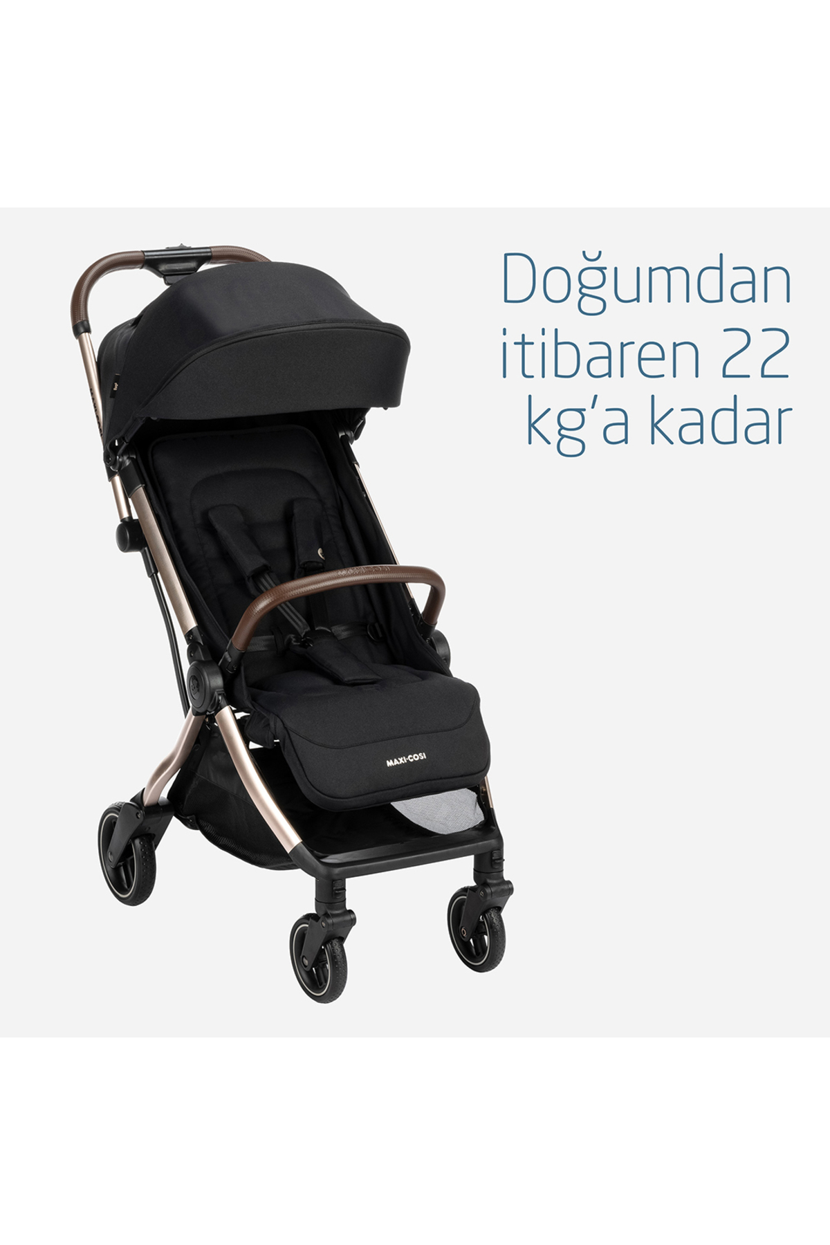 Maxi-Cosi Maxi-cosi Eva Otomatik Katlanan Kompakt Bebek Arabası Essesntial Black Champagne fotoğrafı 3 (önizleme)