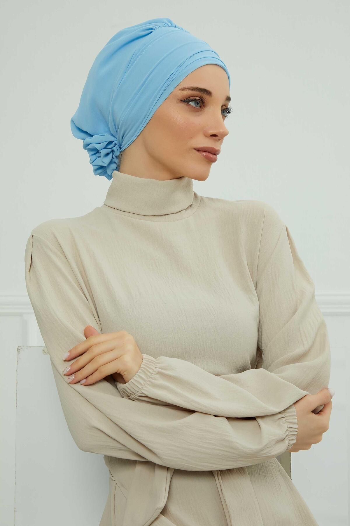 Aisha's Design-Ready Chiffon Turban - With Accessories, ht-95s, ht-95s 6