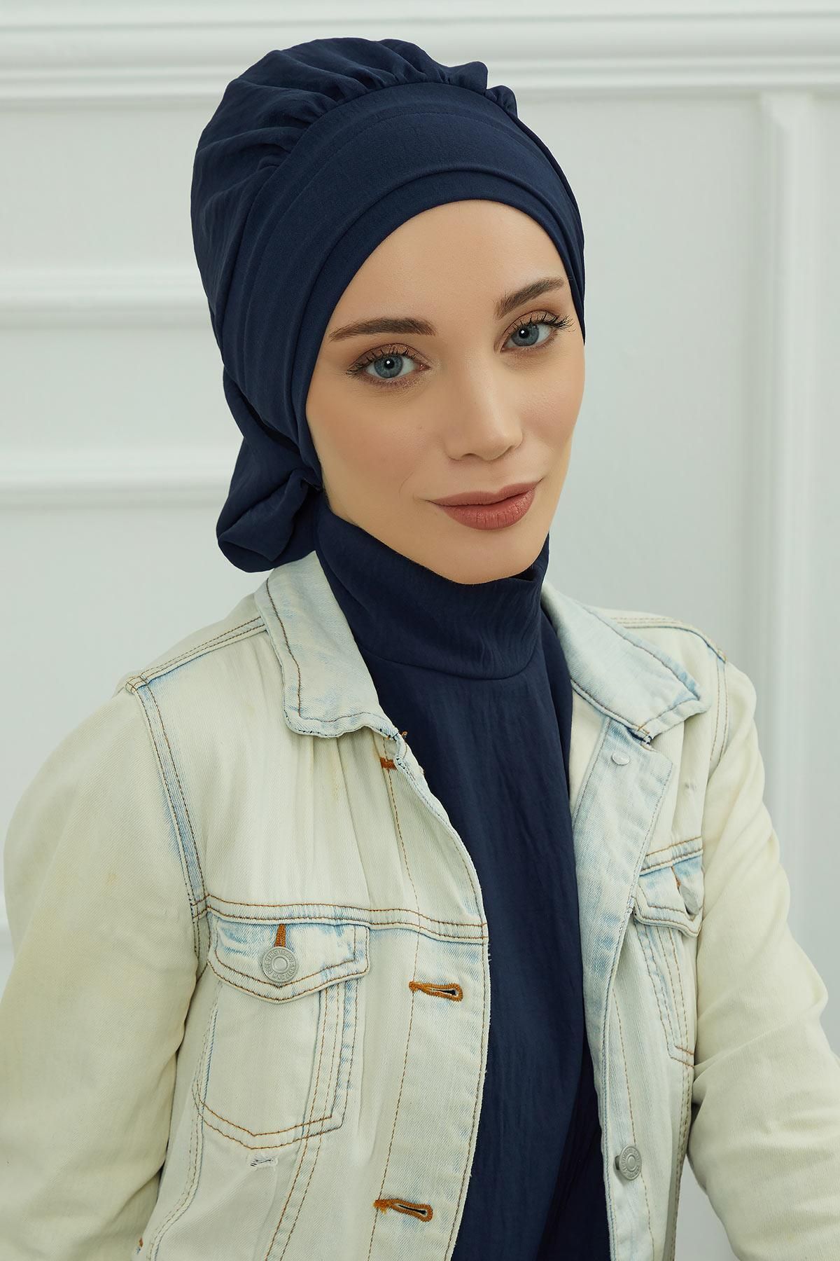 Aisha's Design-Aerobin Pleated Ready Turban - Ht-91 1