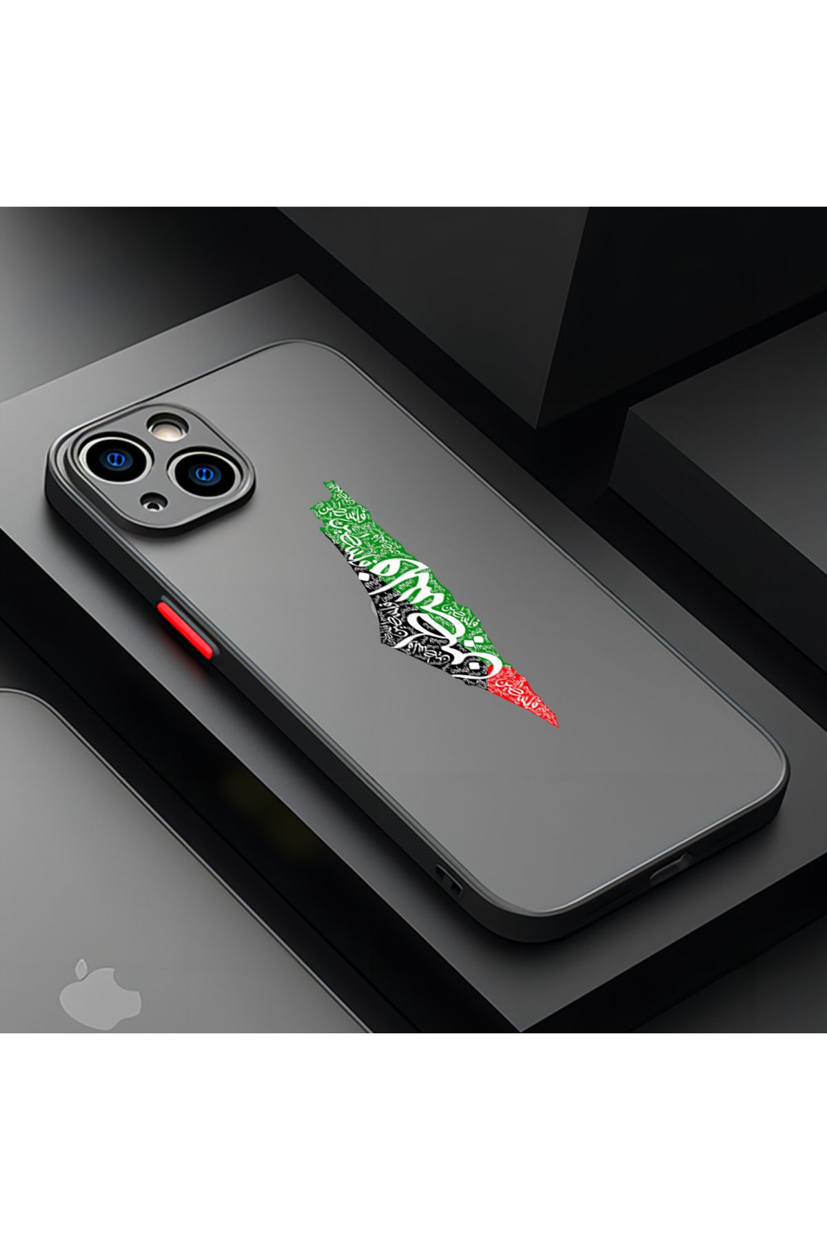 Choice-Matte Transparent Back Phone Case Palestine Flag Map For Samsung  S24 S23 S22 S21 S20 S10 FE Note... 1