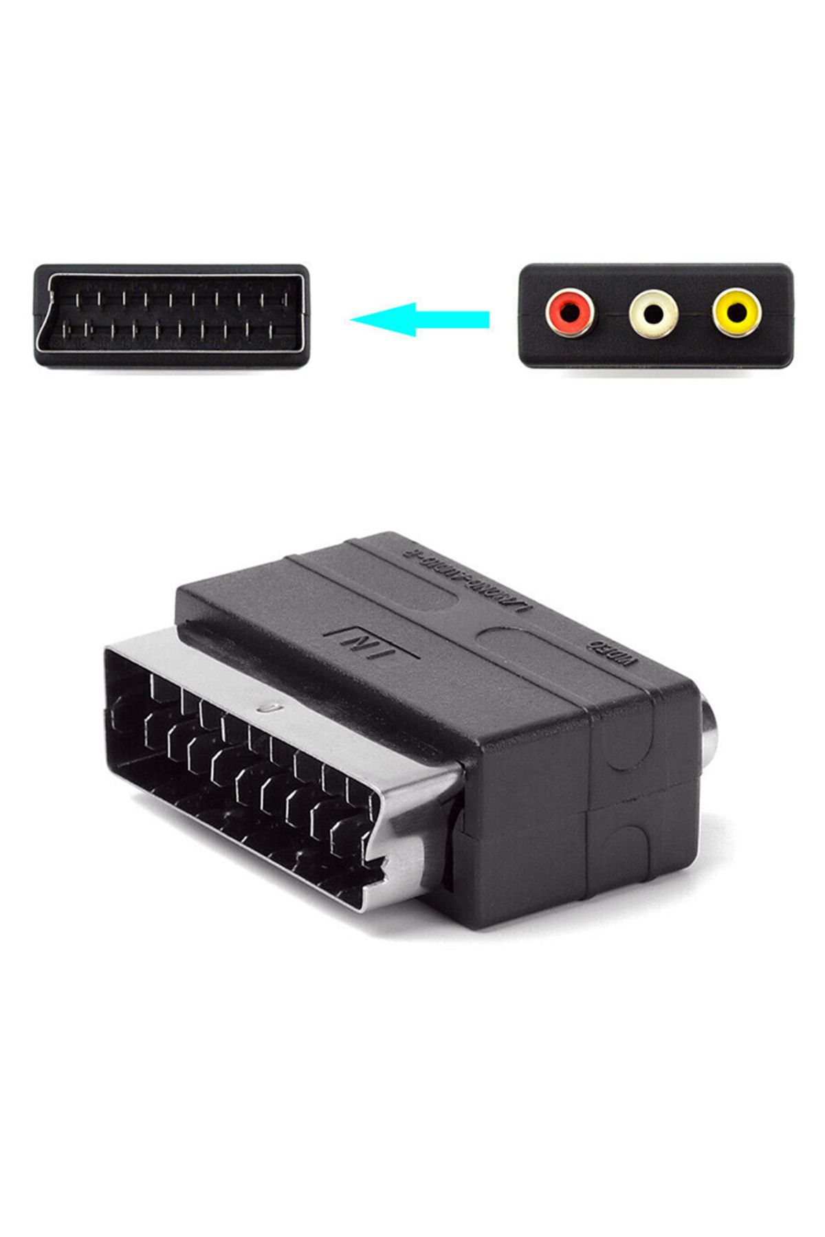 karbeen-for PS4/WII SCART to 3RCA (2 Audio, 1 Video) Adapter, AV Adapter Set-Top Box IN Type Scart Converter 8