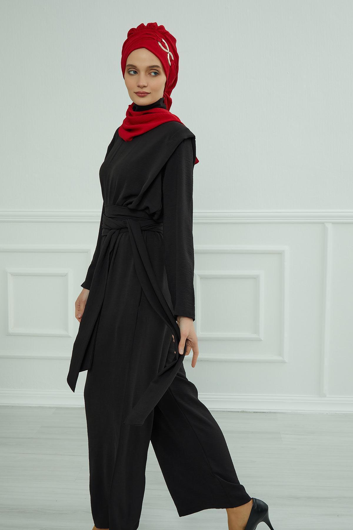 Aisha's Design-Aerobin Jumpsuit with Belt Detail, Tlm-1 5