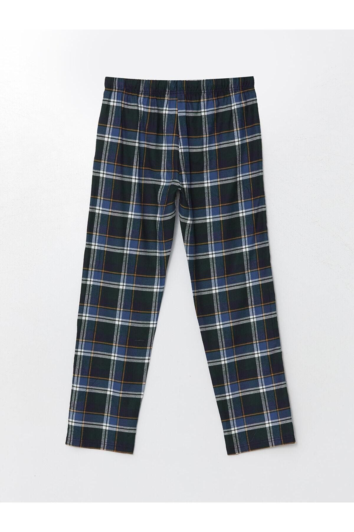 LC Waikiki-Plaid Standard Size Men's Pajama Set 5