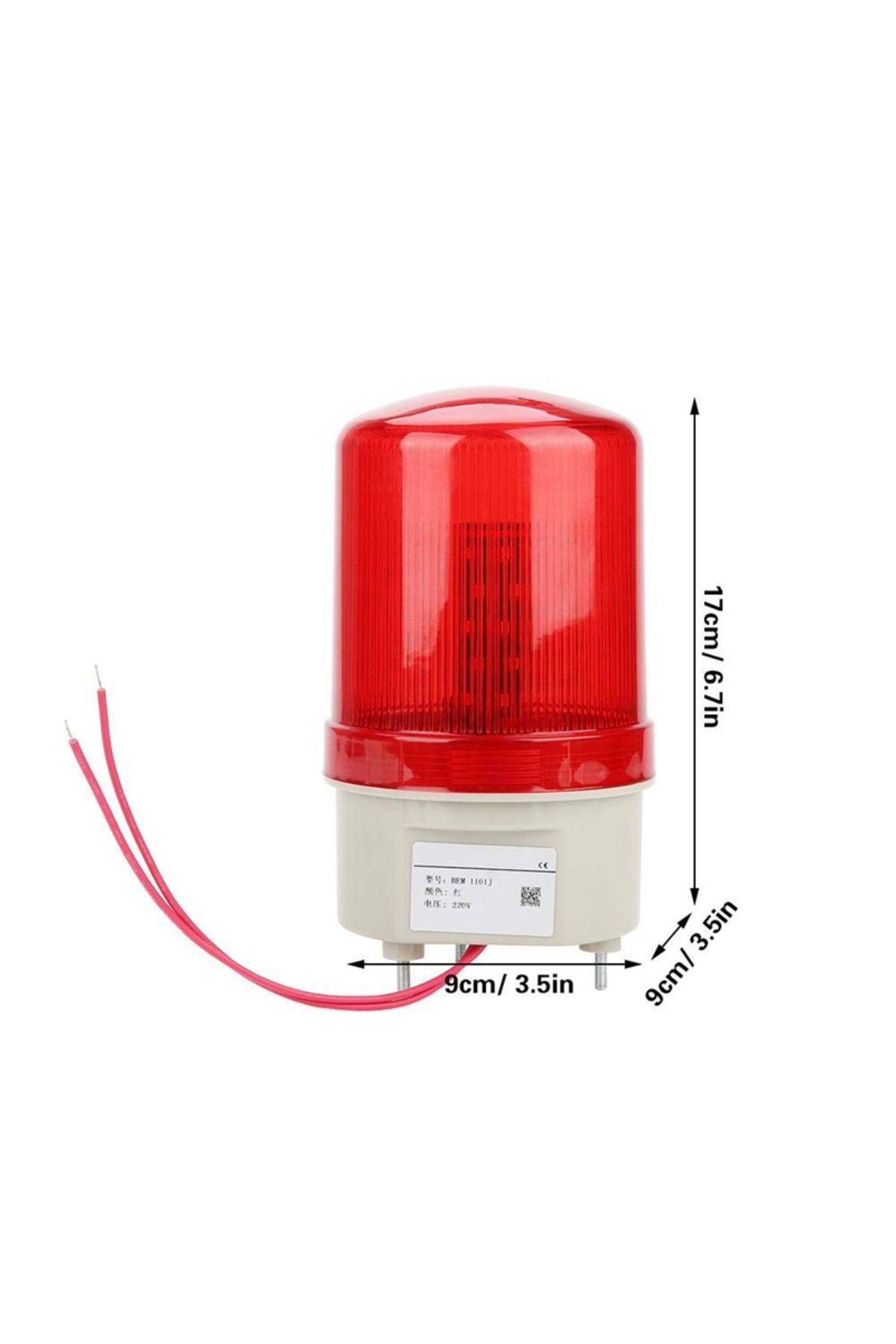 KUANGZIPENG-220v Led Revolving Flash Light Rotation Strobe Siren Beacon Beeper Warning Sound Emergency Signal Al 4