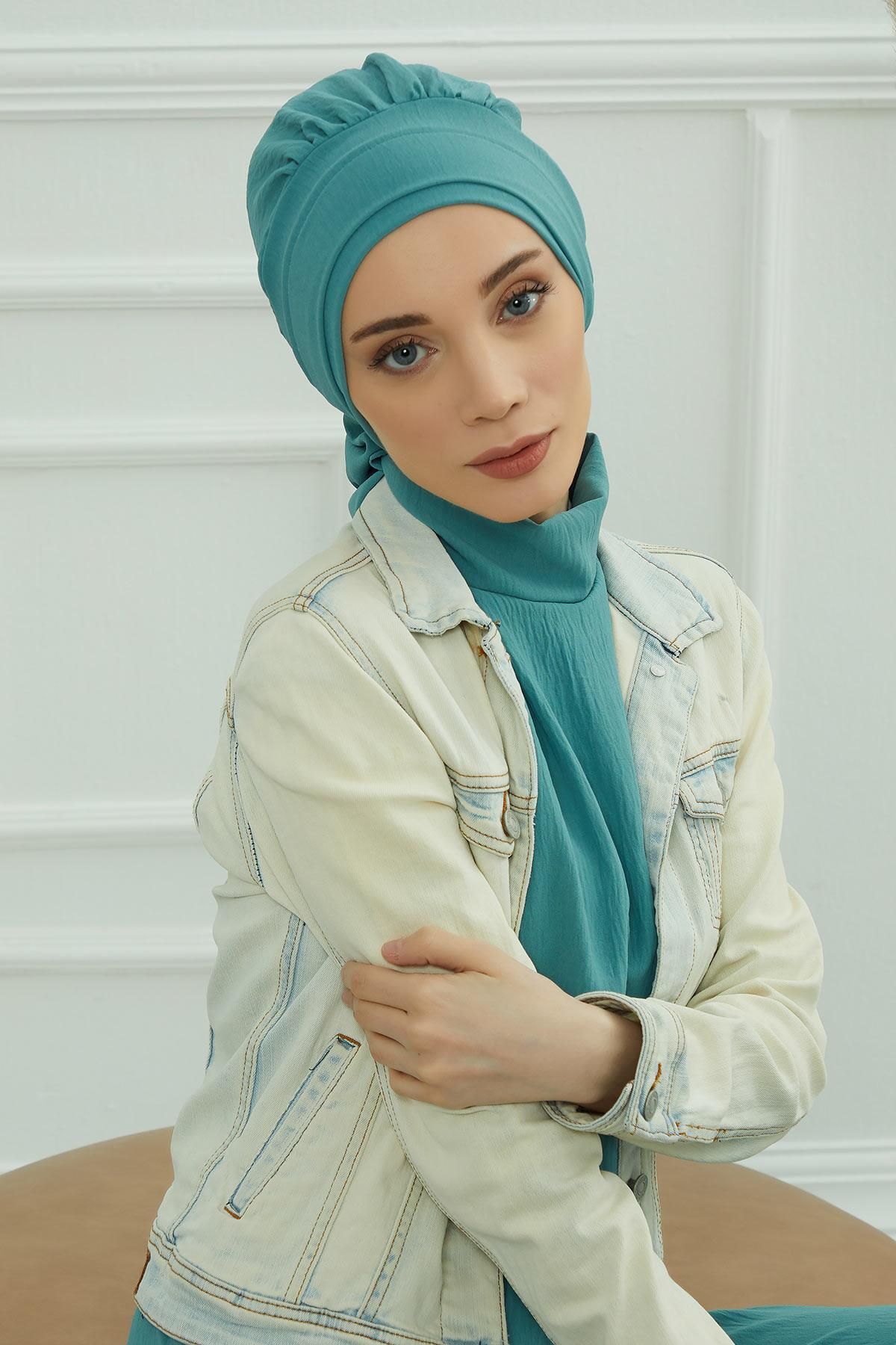 Aisha's Design-Turban gata plisat Aerobin - Ht-91 1