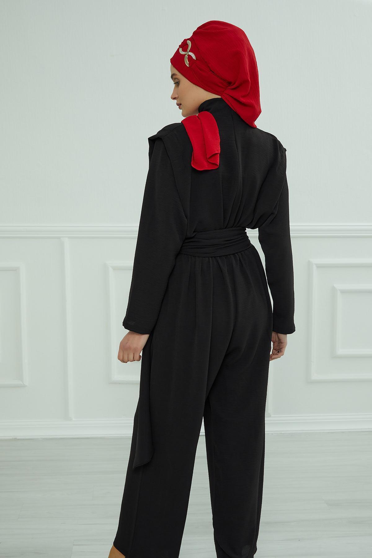 Aisha's Design-Aerobin Jumpsuit with Belt Detail, Tlm-1 7