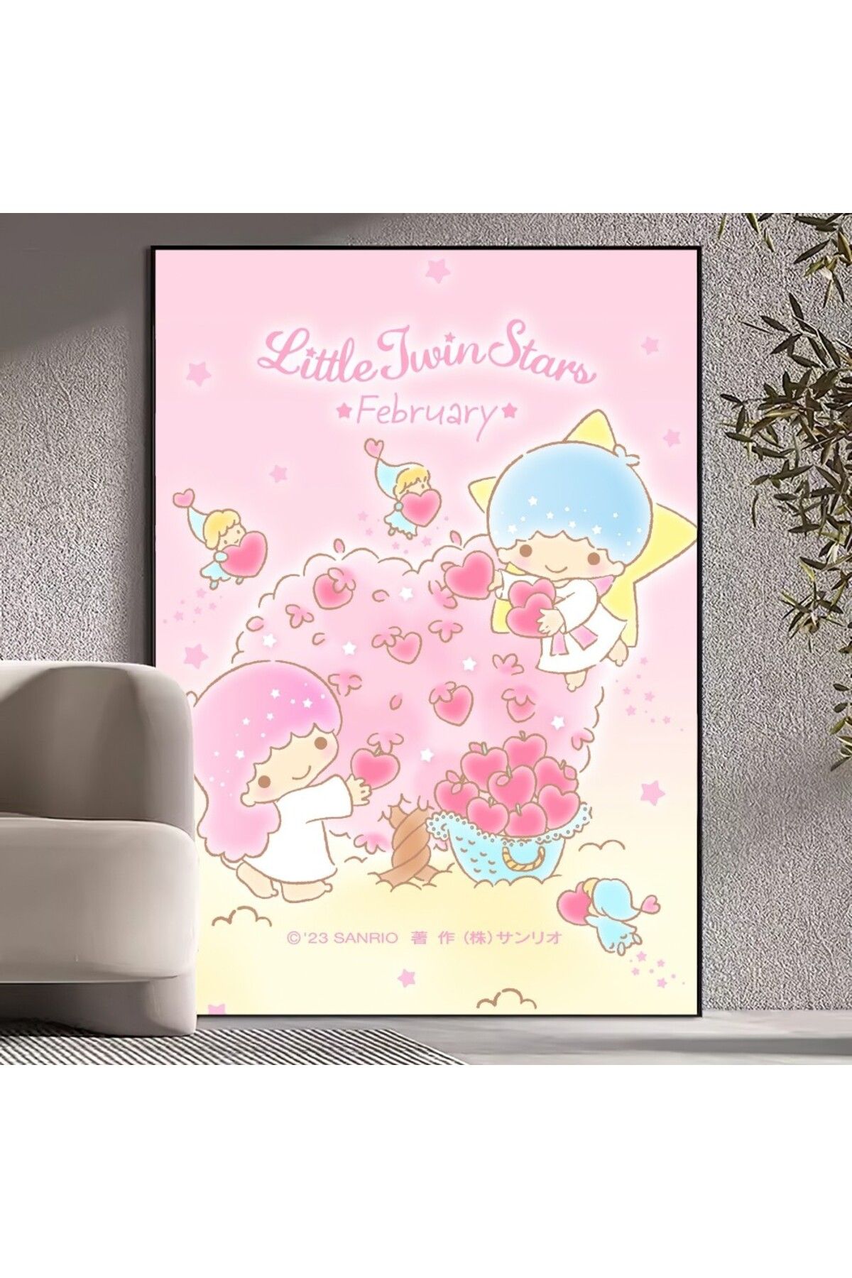 Miniso-MINISO Sanrio Little Twin Stars Poster Prints Wall Pictures Living Room Home Decoration 3