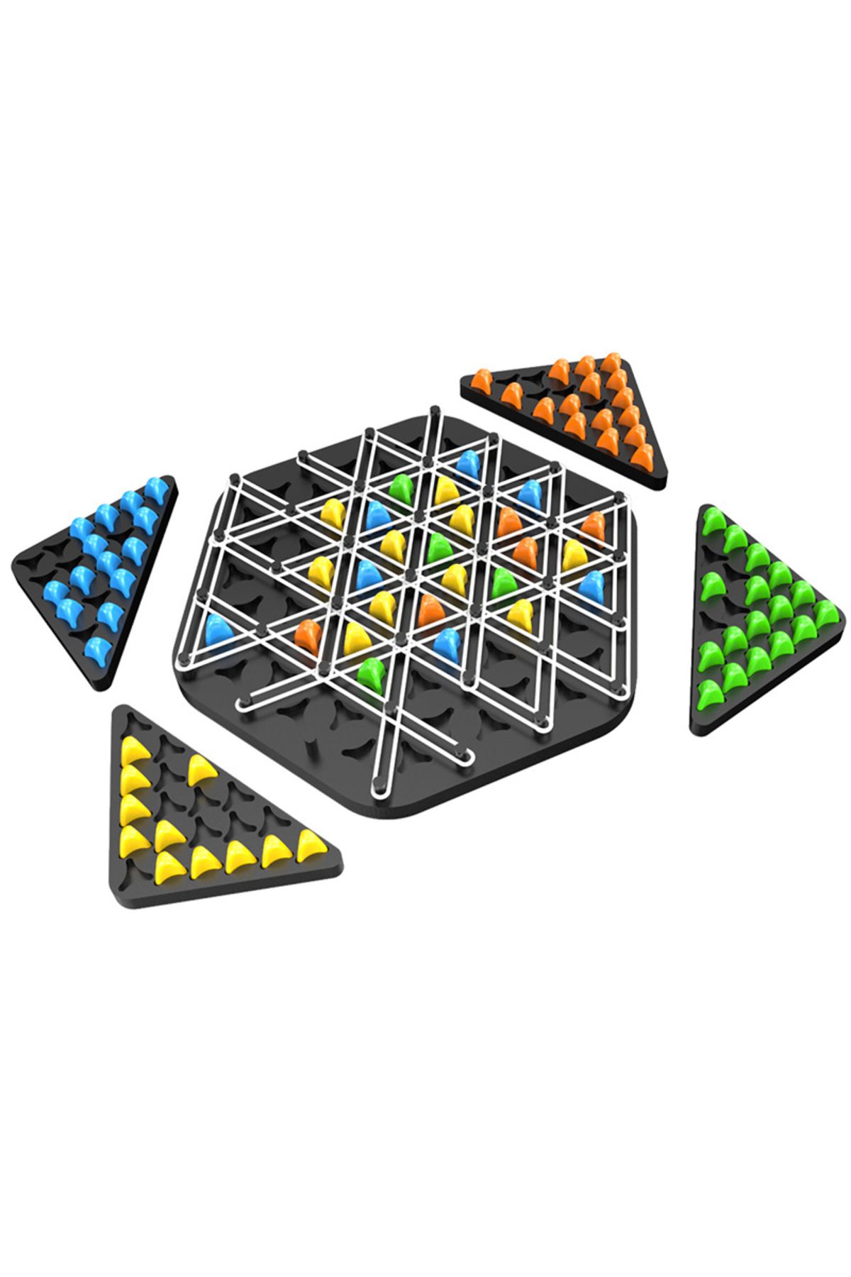 Choice-New geometry chain triangle chess game triangle rubber band game family interaction exercise think... 8