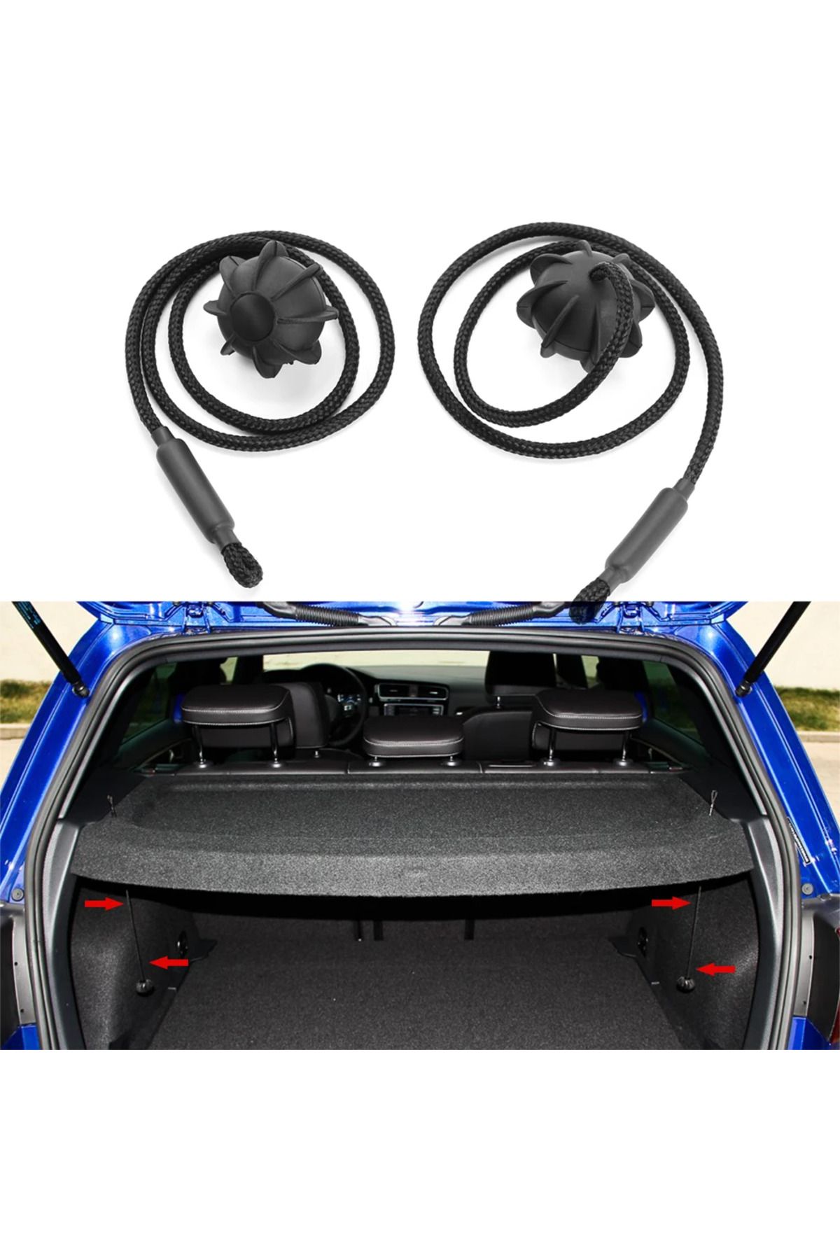 Choice-2X Universal Trunk Back Lanyard Car 48cm High Strength Styling Parcel Shelves String Applicable f... 7