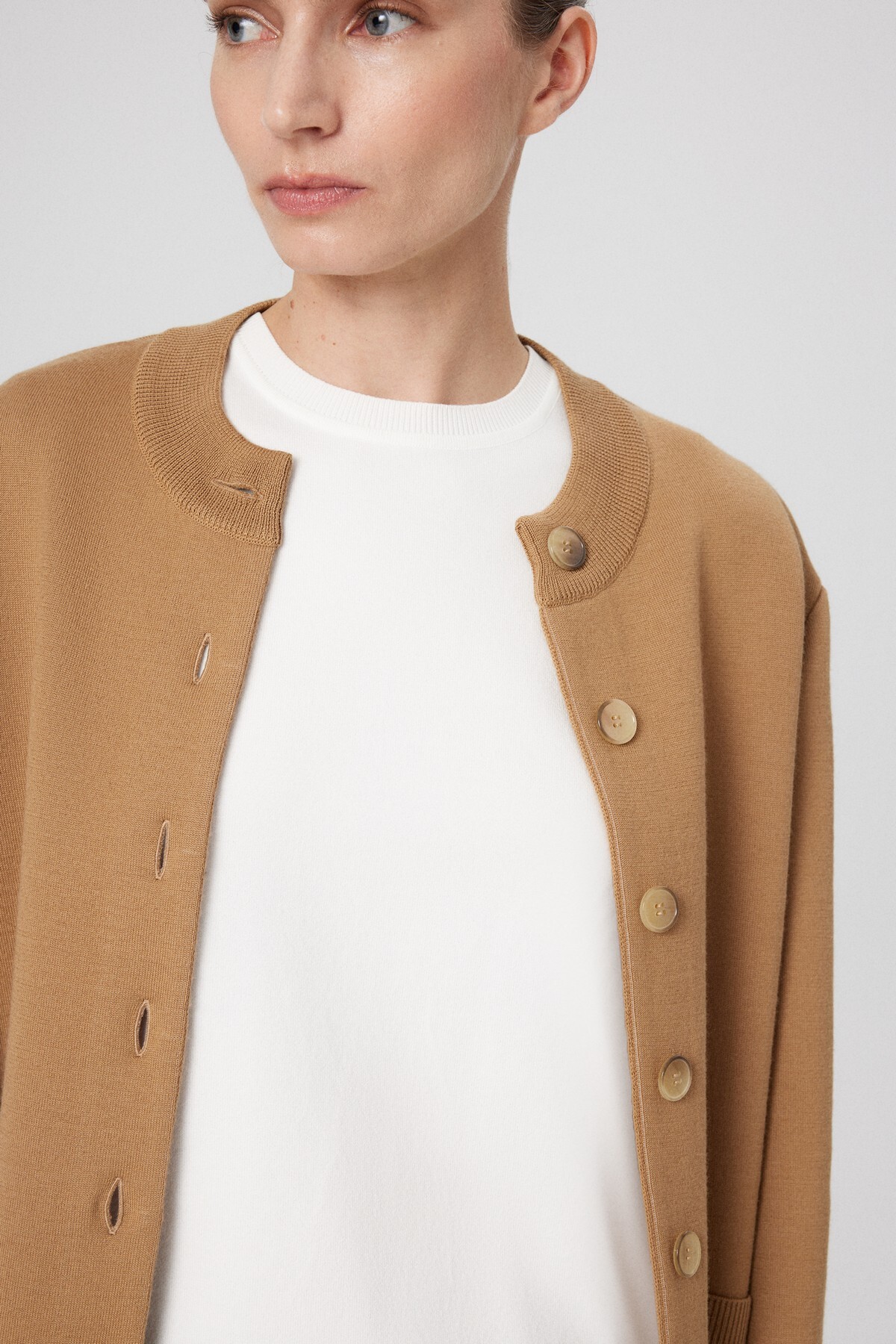 Mısırlı  Camel Cep Detaylı Düğmeli Kadın Ceket - Görsel 5