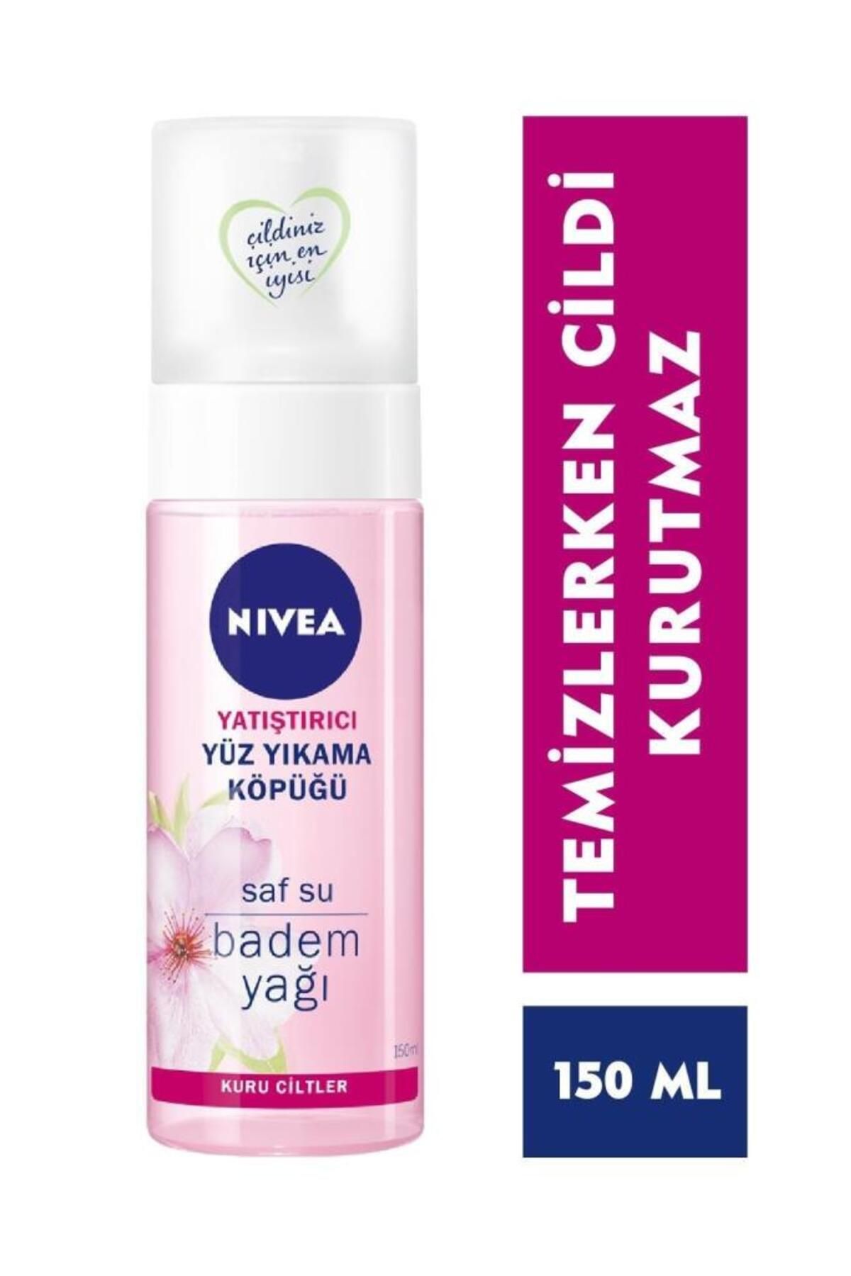 NIVEA Yatıştırıcı Yüz Yıkama Köpüğü 150ml, Kuru Hassas Ciltler, Nemlendirici, Yüz Temizleyici