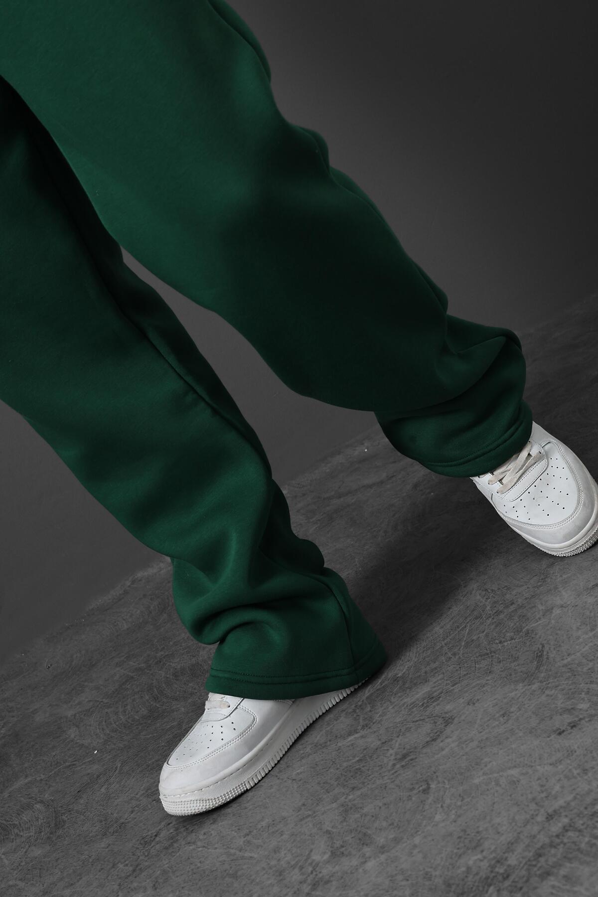 Slatra-Men's Green Basic Baggy Fit Tracksuit 3