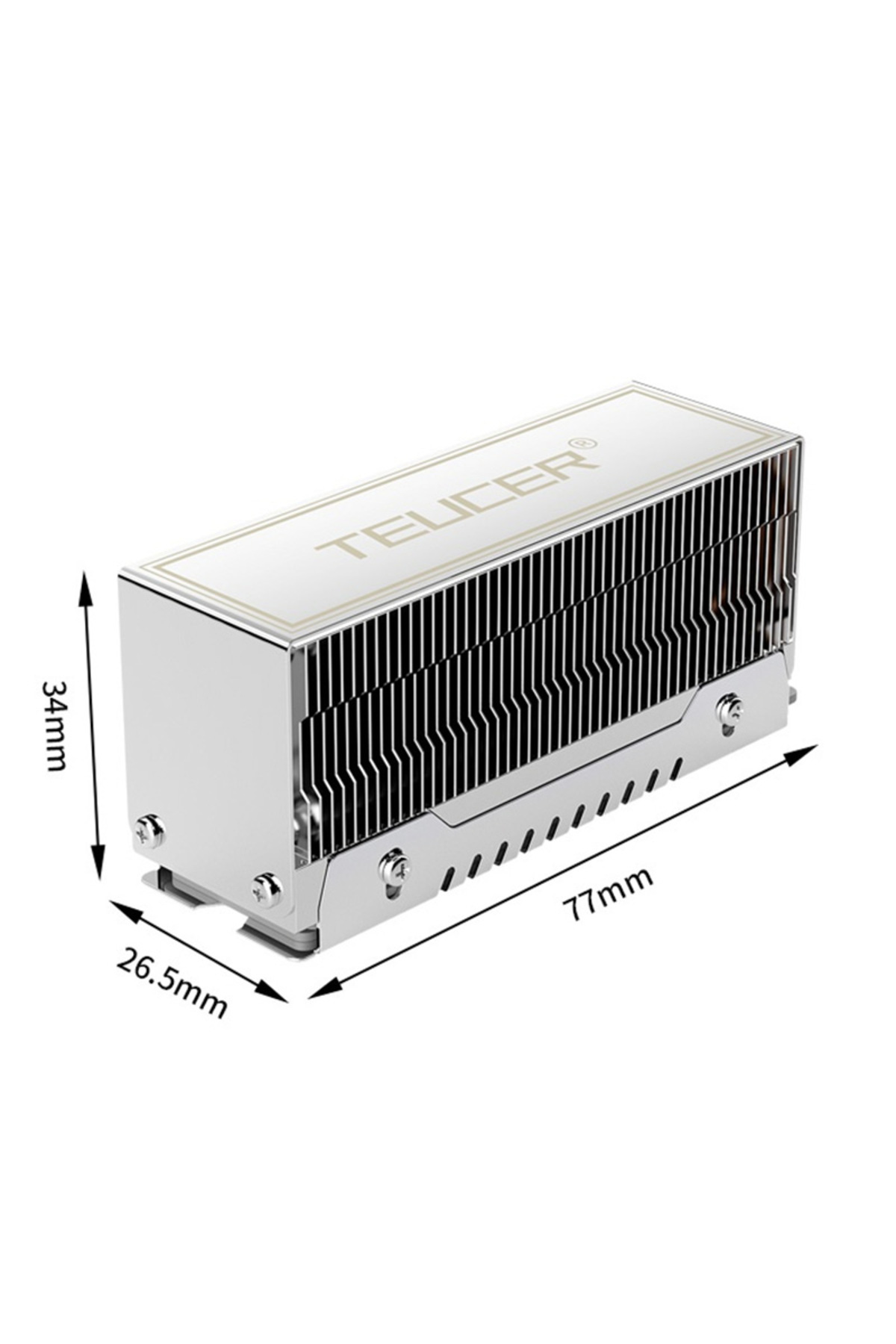 TEUCER-M2-10 Dual Heat Pipe Heatsink M.2 2280 NVMe SSD Cooler with Thermal Pad Computer Accessories 7