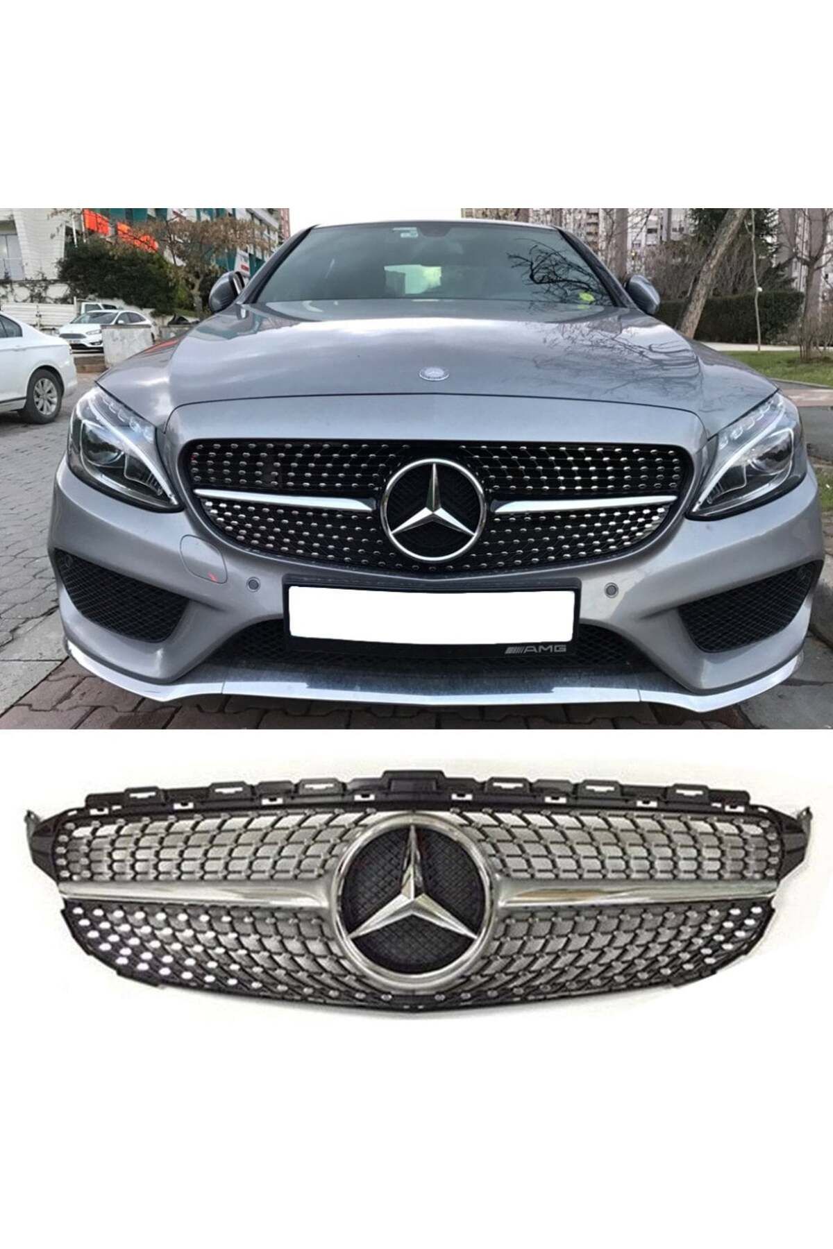 beyaztuning Mercedes W205 Diamond Amg Ön Panjur Izgara 2015-2018 Arası