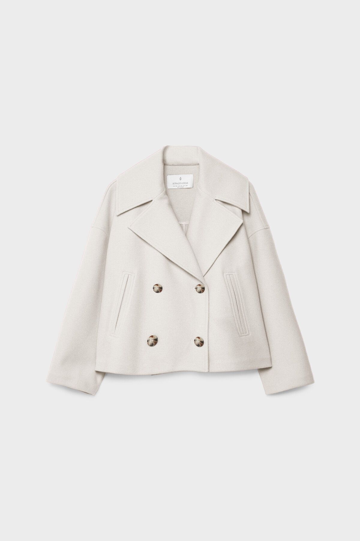 Stradivarius-Short double-breasted coat 5