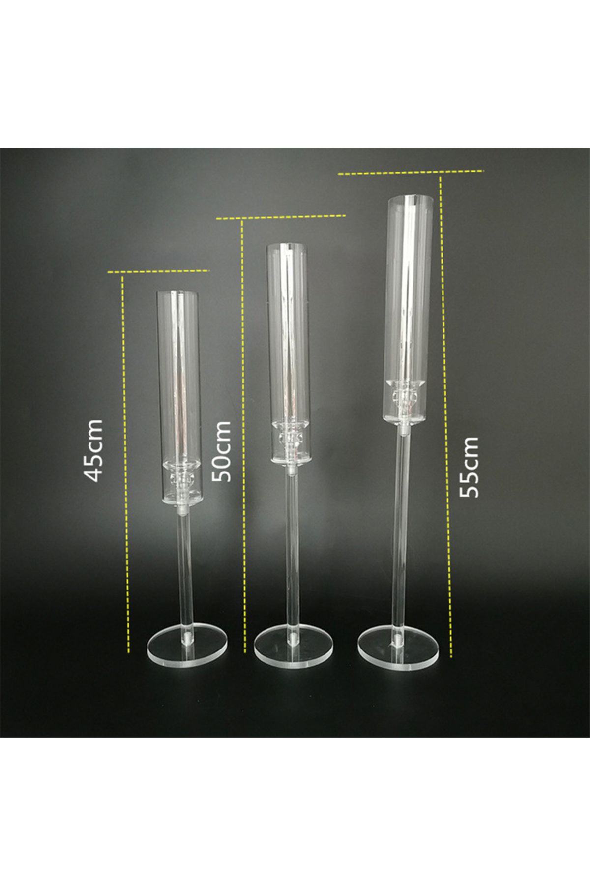 Choice-3 Pcs Crystal Candle Holders Acrylic Candlestick  Road Lead Candelabra CenterPieces Wedding Porps... 1