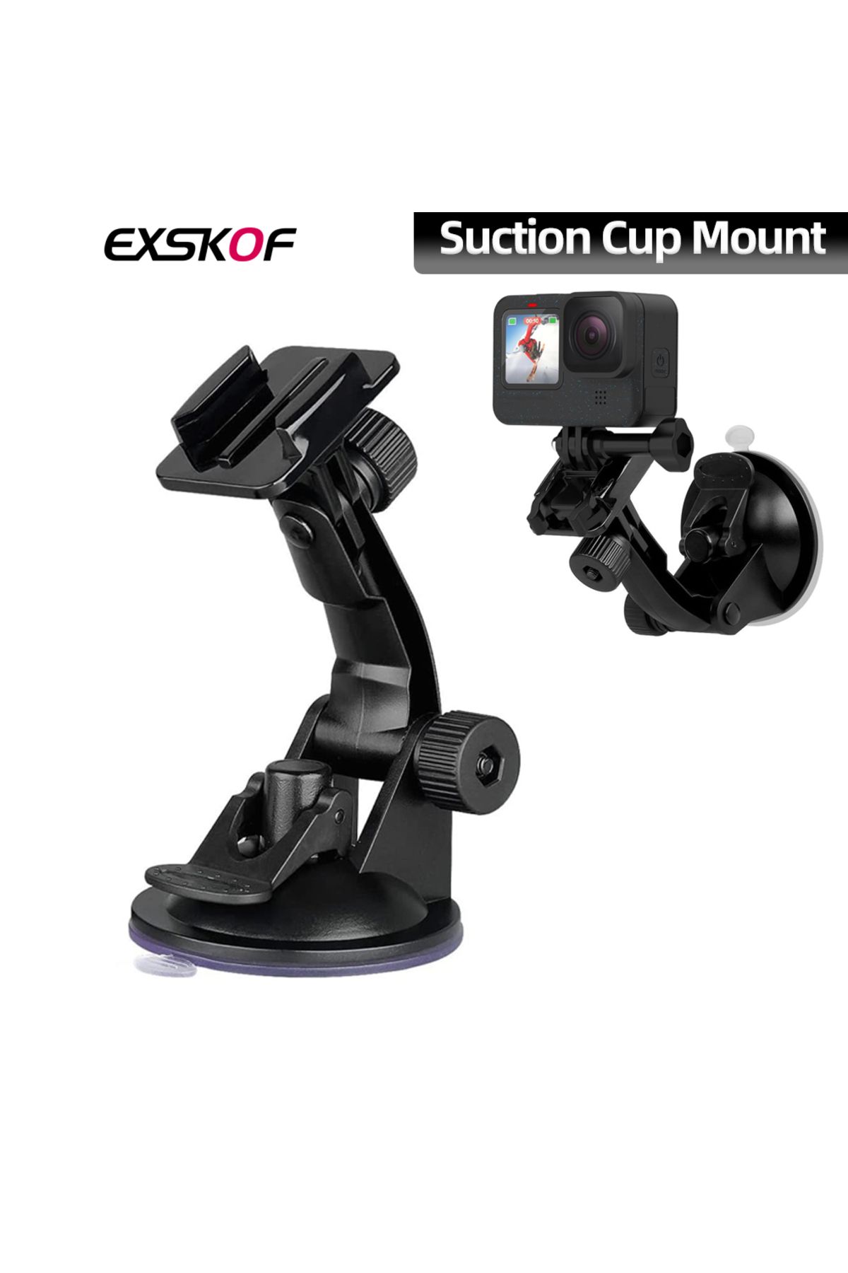 EXSKOF-For GoPro  Suction Cup Mount Car Suction With Base For GoPro Hero 13 12 11 10 9 8 7 6 5 4 Insta36... 2