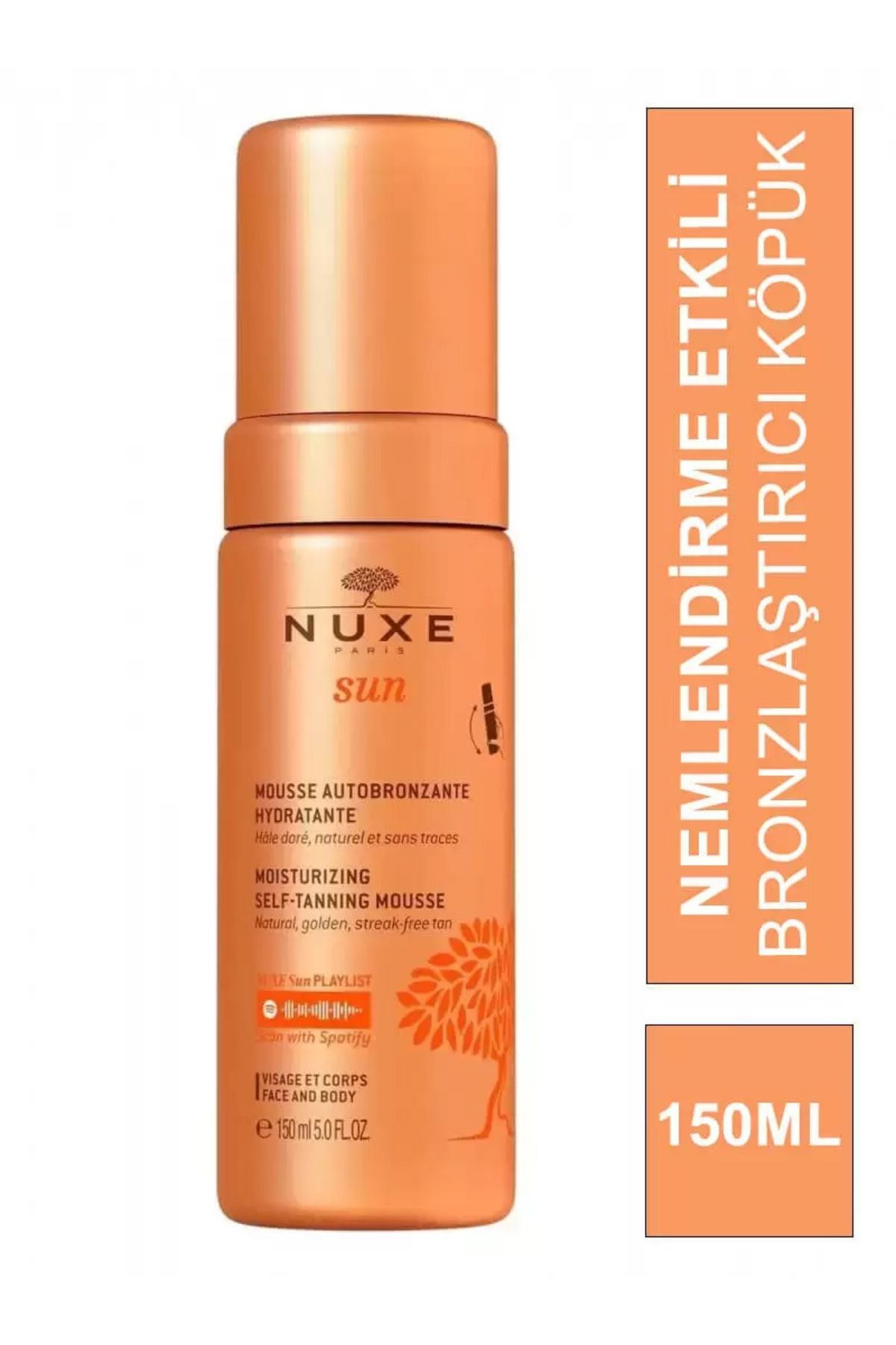 Nuxe Sun Moisturizing Self-Tanning Mousse - Nemlendirme Etkili Bronzlaştırıcı Köpük - 150 ml