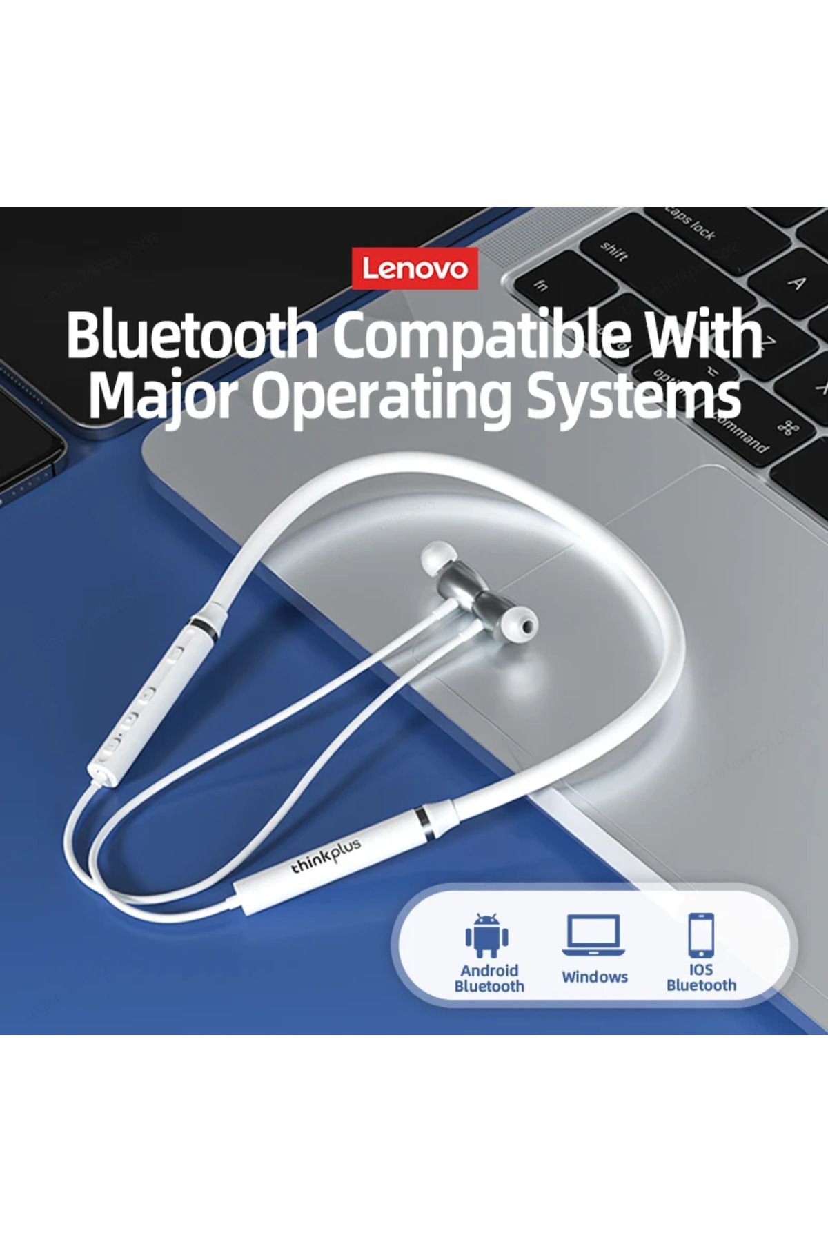 LENOVO-سماعات أذن بلوتوث لينوفو HE05X الأصلية، سدادات أذن مقاومة للماء، صوت عالي الدقة، سماعة رأس مغناطيسية للرقبة... 3