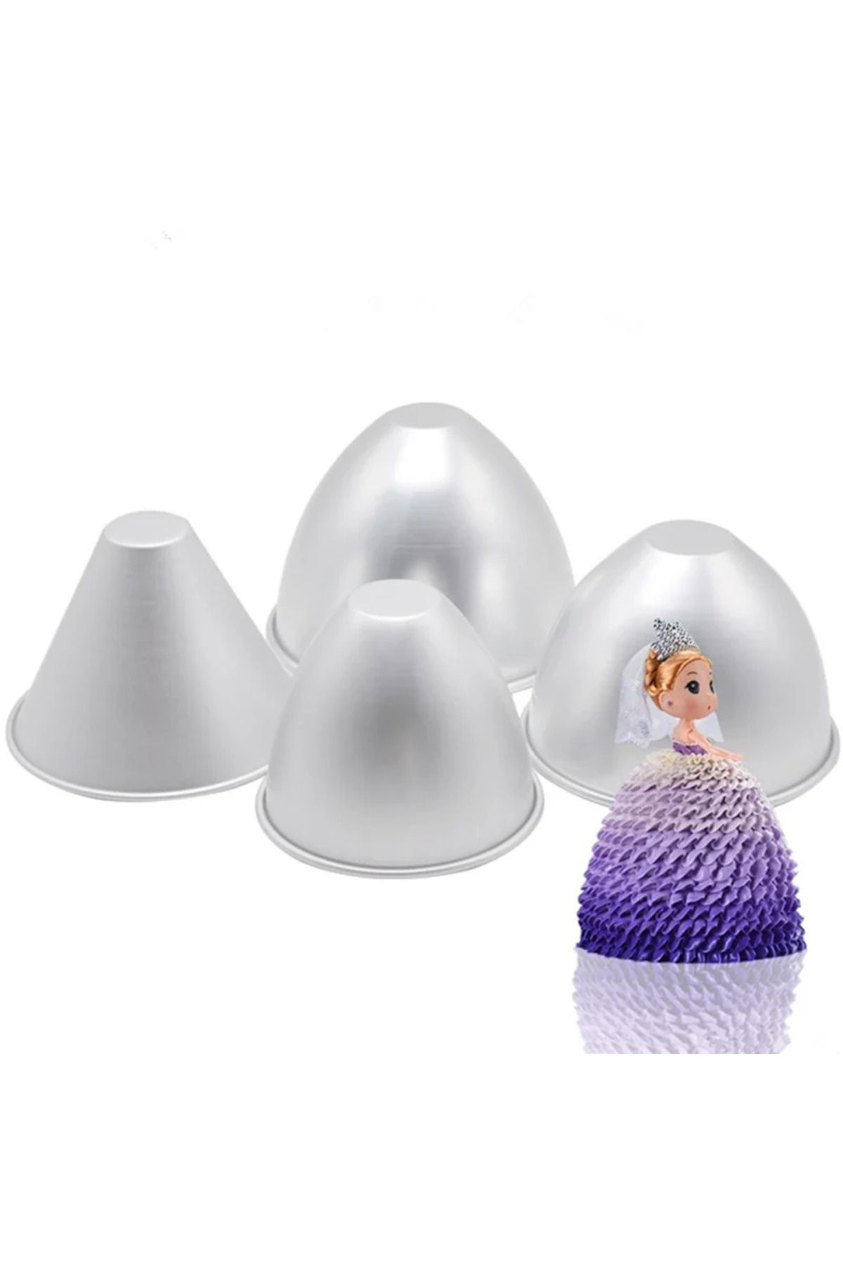 Choice-Aluminum Doll Cake Mold Dolly JHSHJVarden Pan Doll Dress Cake Tin 4/6/7/8 Inch cake decoration ac... 7