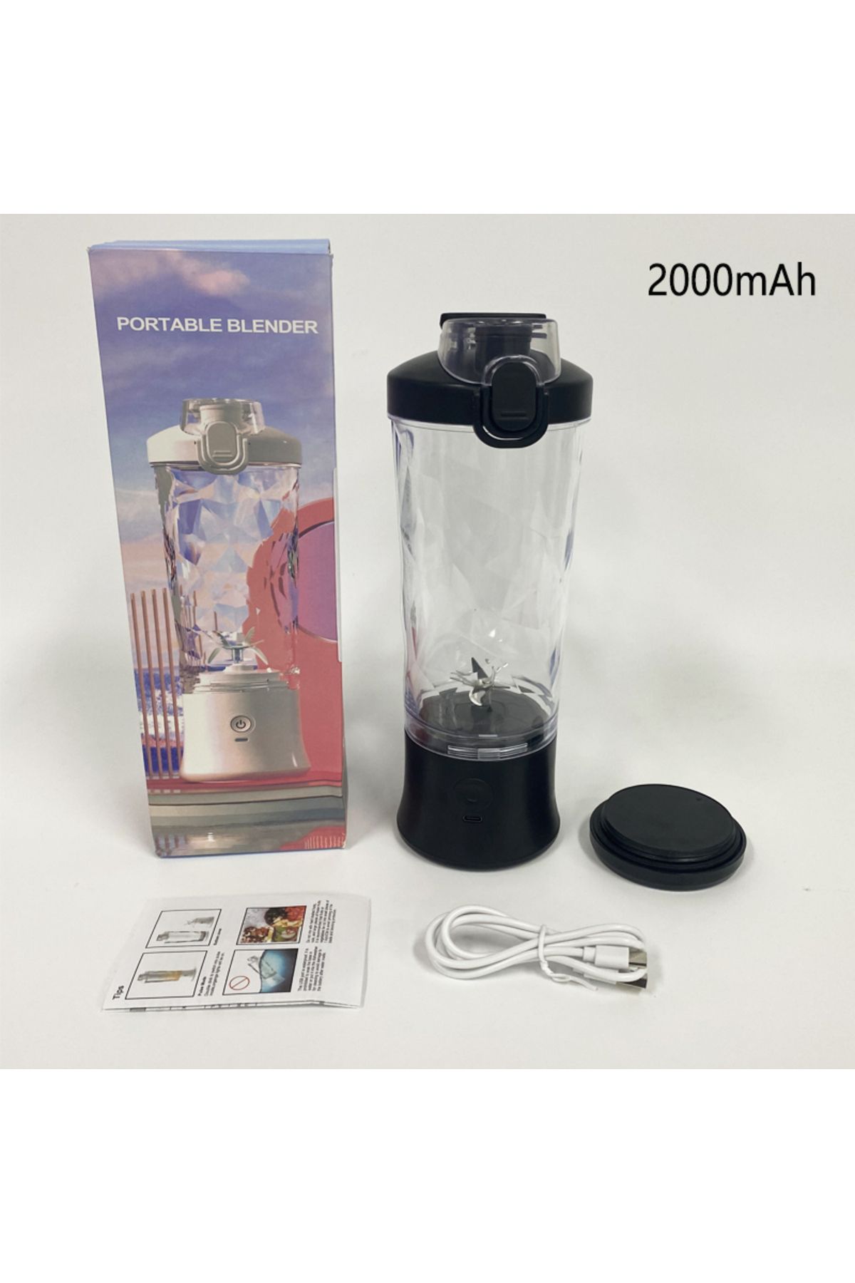 MIKO NICE-600ml Wireless Large Capacity Juice Blender Machine Portable Fruit Mixer Grinder Rechargeable Ble... 2