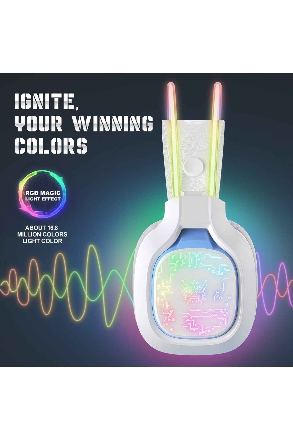 Choice-ONIKUMA X22 Gaming Headphones with RGB Dynamic Light Professional Wired Headset Noise Reduction M... 4