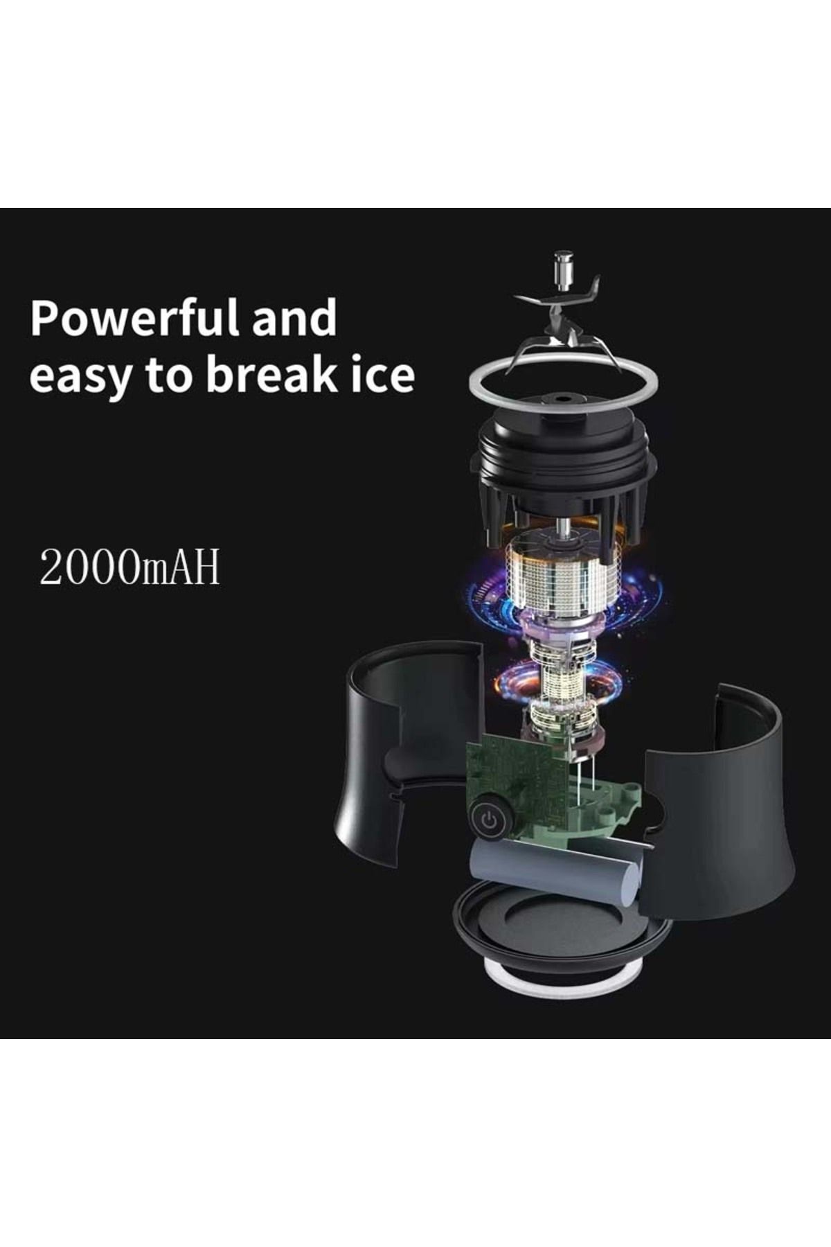 MIKO NICE-600ml Wireless Large Capacity Juice Blender Machine Portable Fruit Mixer Grinder Rechargeable Ble... 5