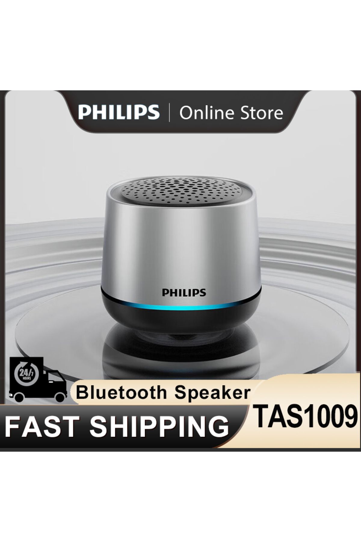 Philips-New Philips TAS1009 Mini Speaker Wireless Bluetooth 5.3 Convenient Loudspeaker HiFi Stereo Comput... 2
