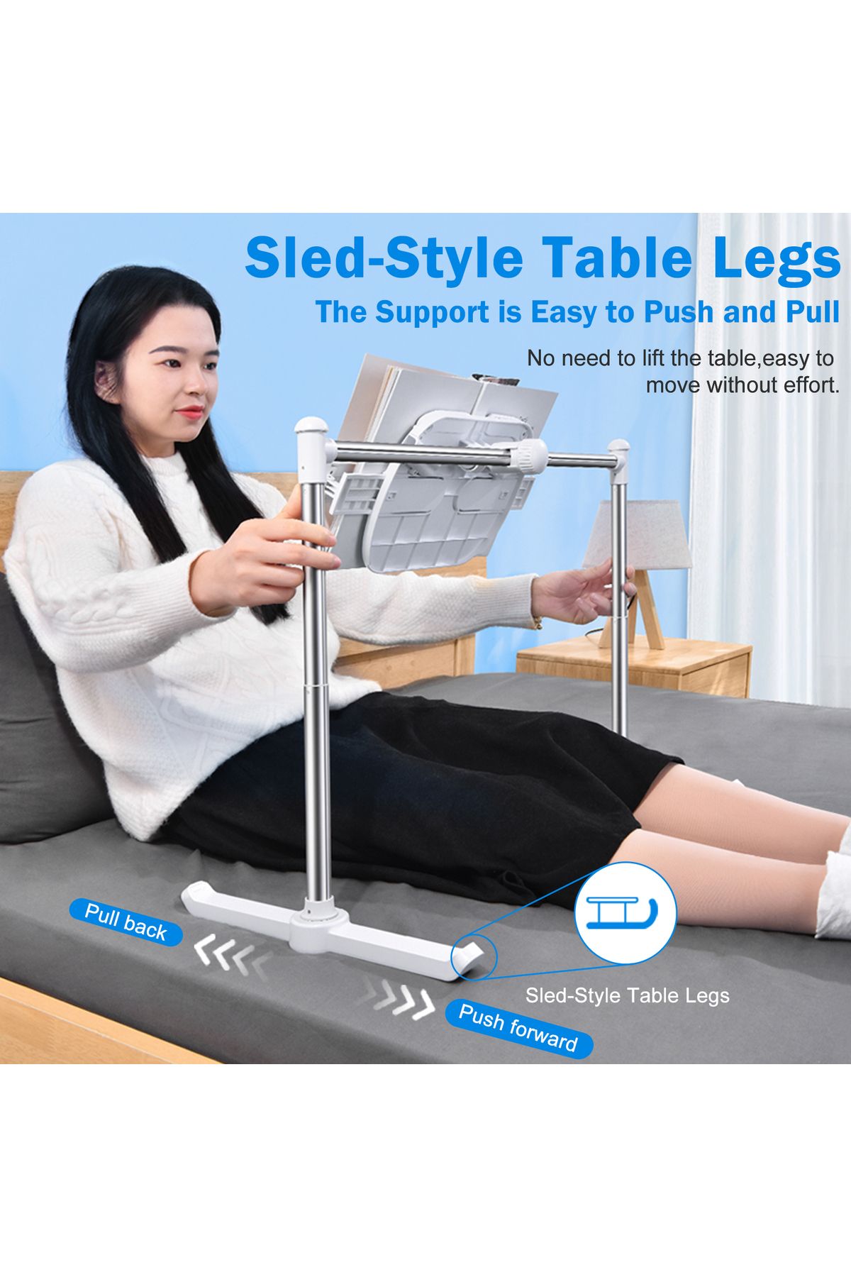Oatsbasf-Foldable Tablet Stand ipad Stand Holder Bed Reading Book Rack Lazy Phone Holder Multifun... 6