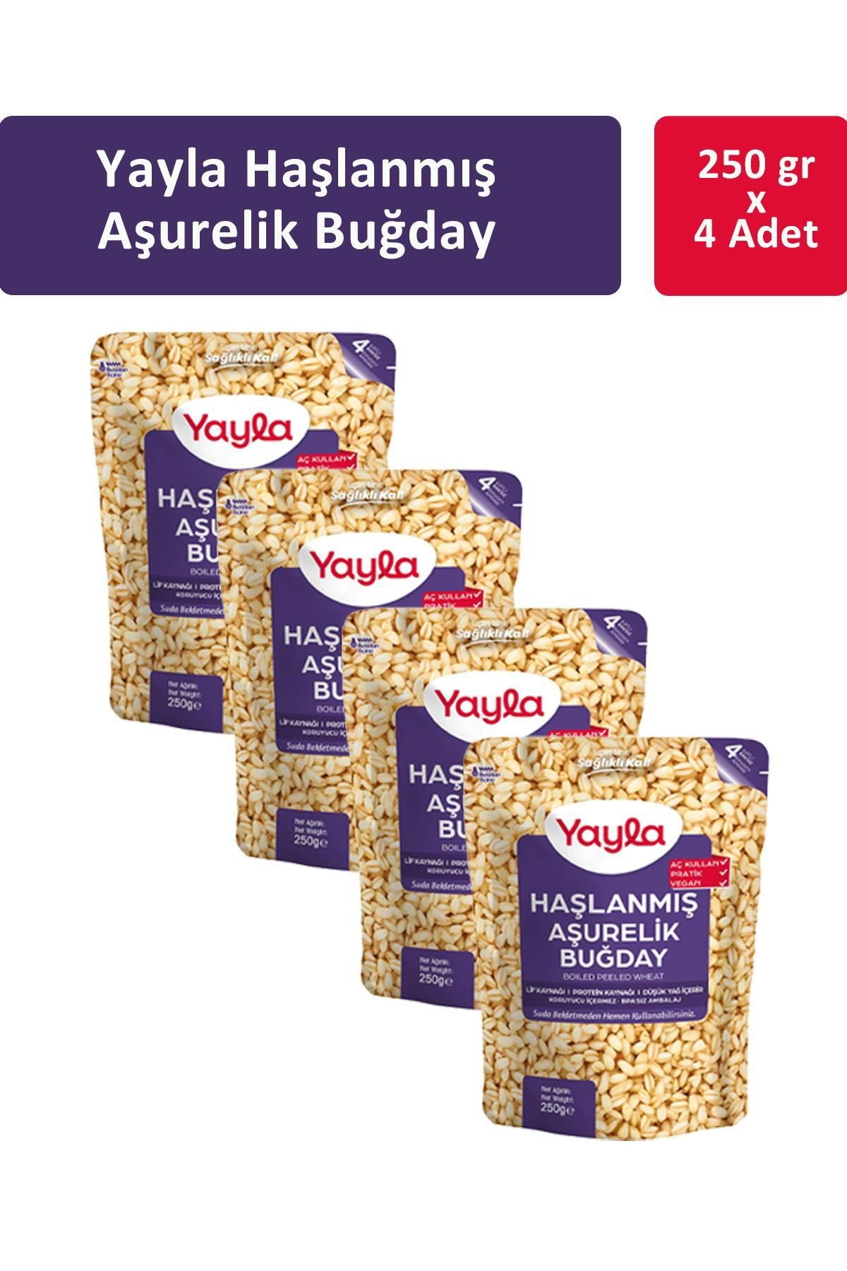 Yayla Haşlanmış Aşurelik Buğday 250 gr x 4 Adet