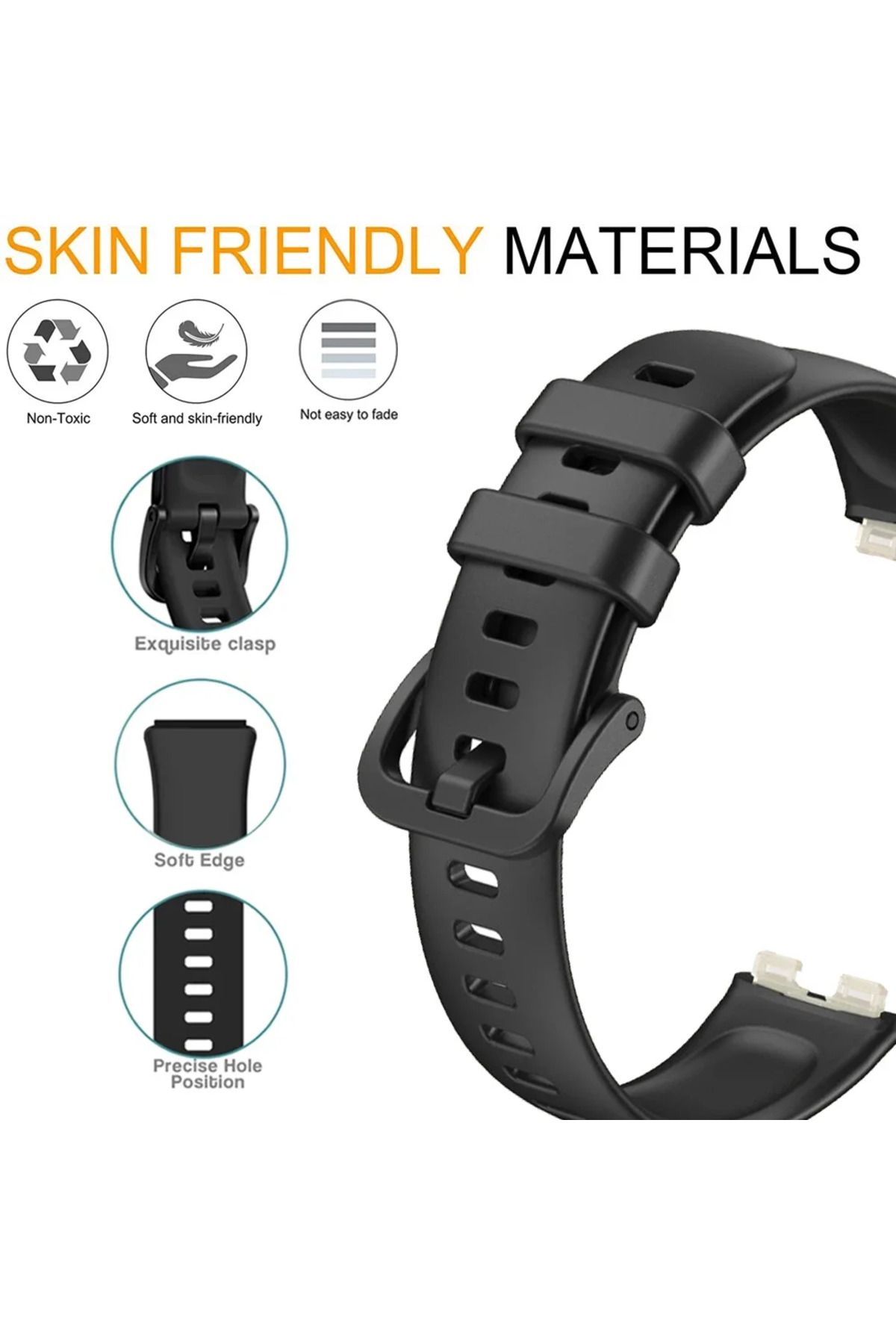 Choice-Soft Silicone Strap Case for Huawei Band 8 9 Accessories Replacement Bracelet Screen Protector Wr... 3