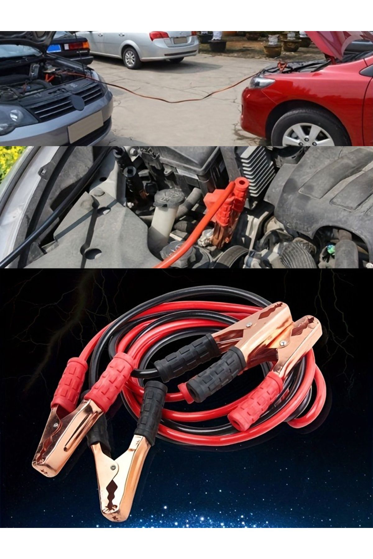 Choice-Car 12V Negative Positive Battery Charger Power Cable Clamp Alligator Clip Cable Heavy-Duty Jumpe... 7