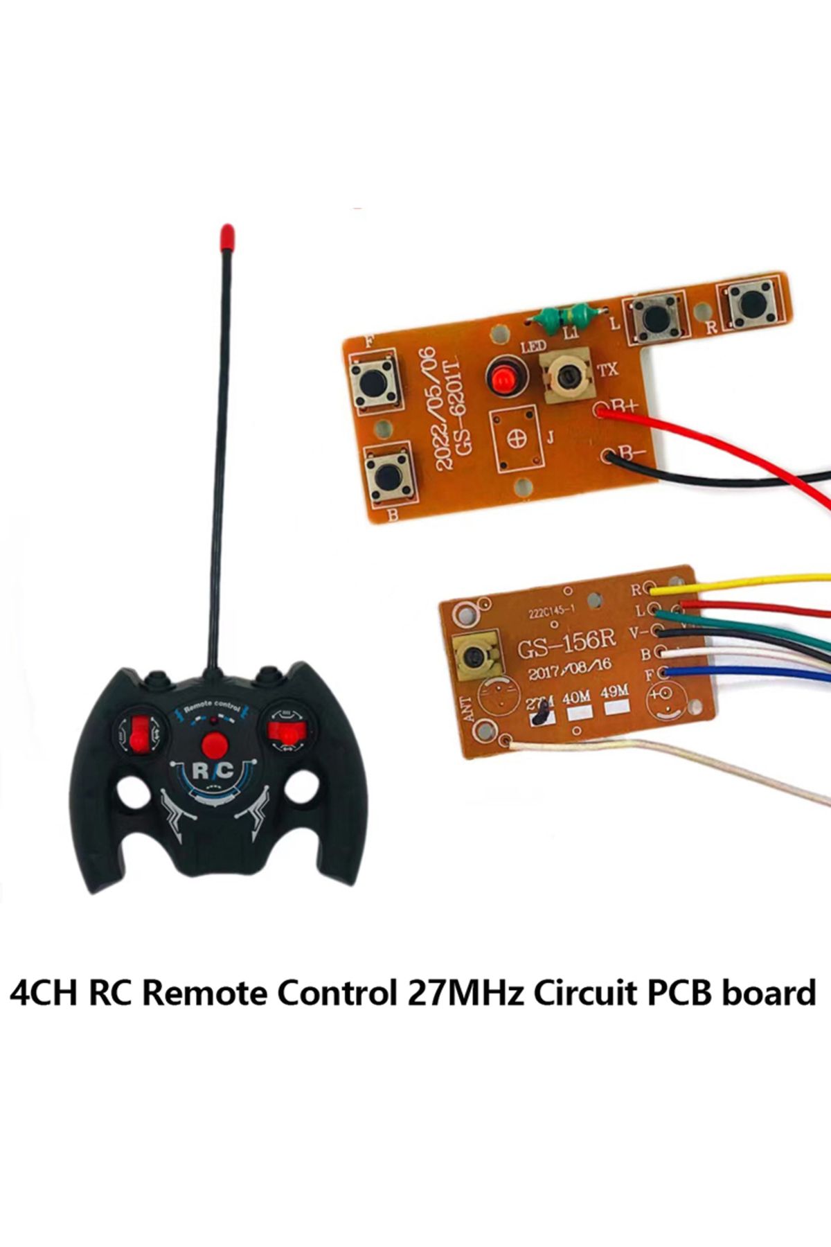 Choice-1 Control 2 Board 1 Set 857 27mhz Circuit 4ch Rc Remote Control Pcb Transmitter And Receiver Board W 1