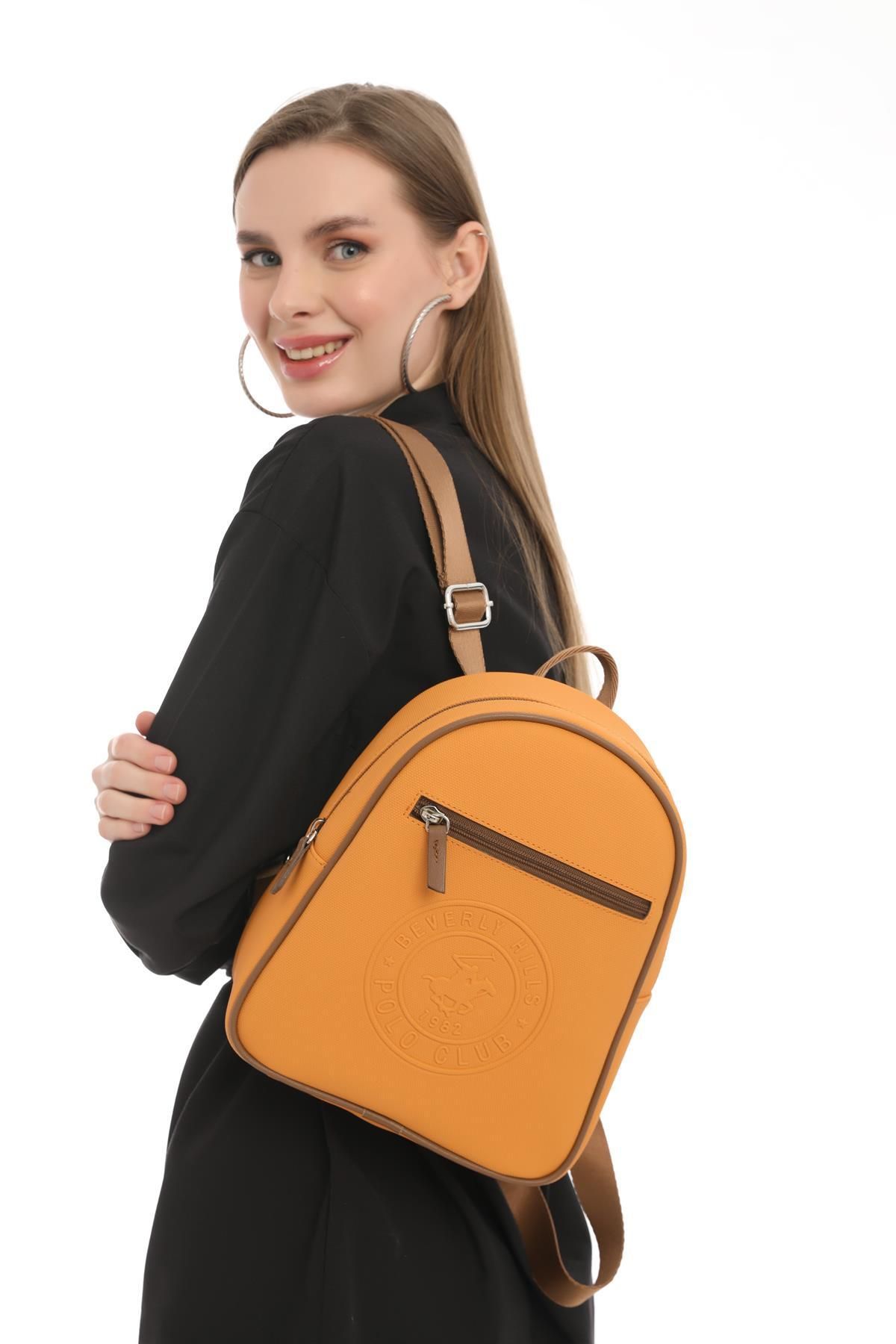 Beverly Hills Polo Club-Rucsac pentru femei Mustard 05BHPC8028 1