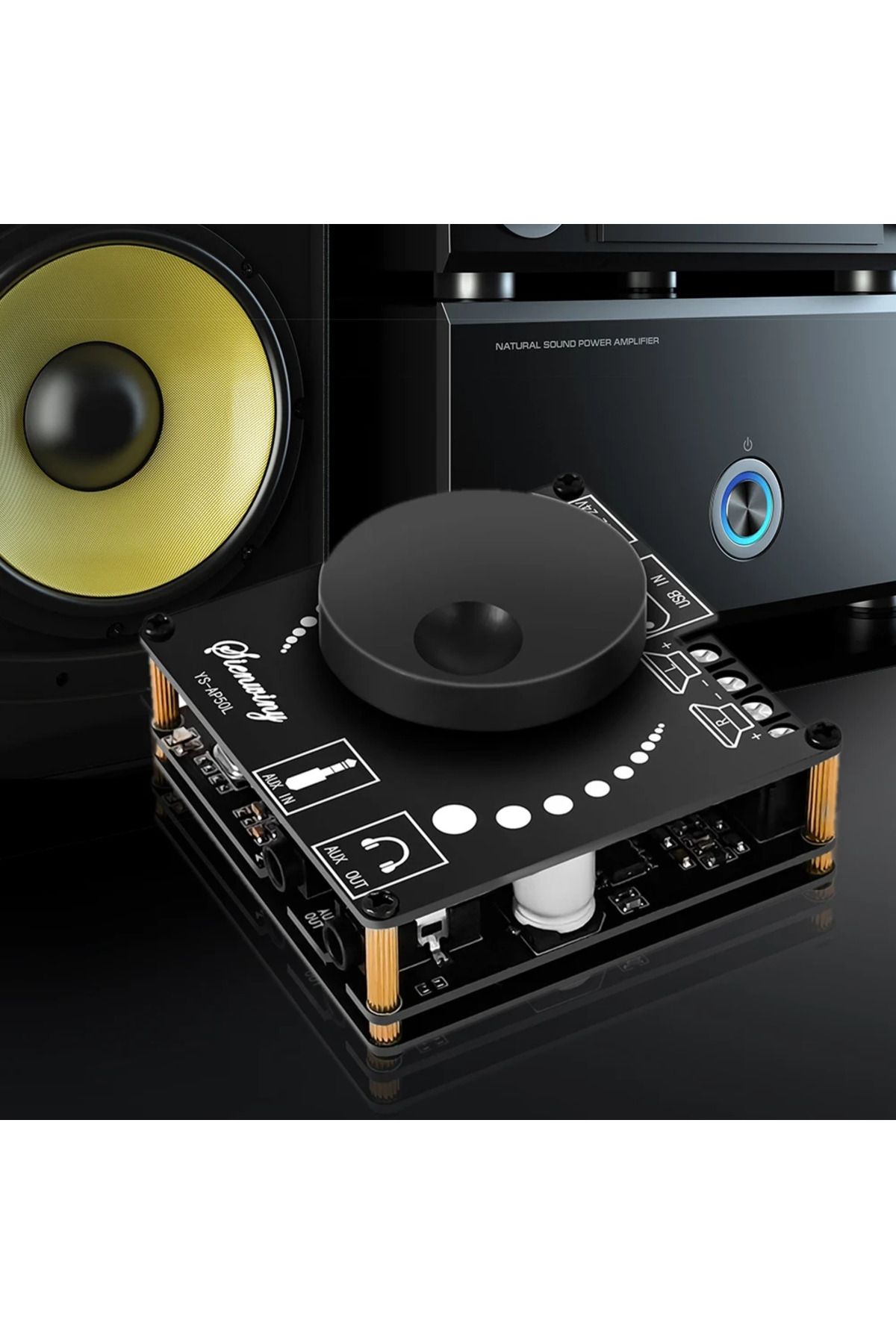 ALLOYSEED-YS-AP50L Digital Power Audio Amplifier Board - 50Wx2 Bluetooth Stereo AMP - Home Audio Modification 5