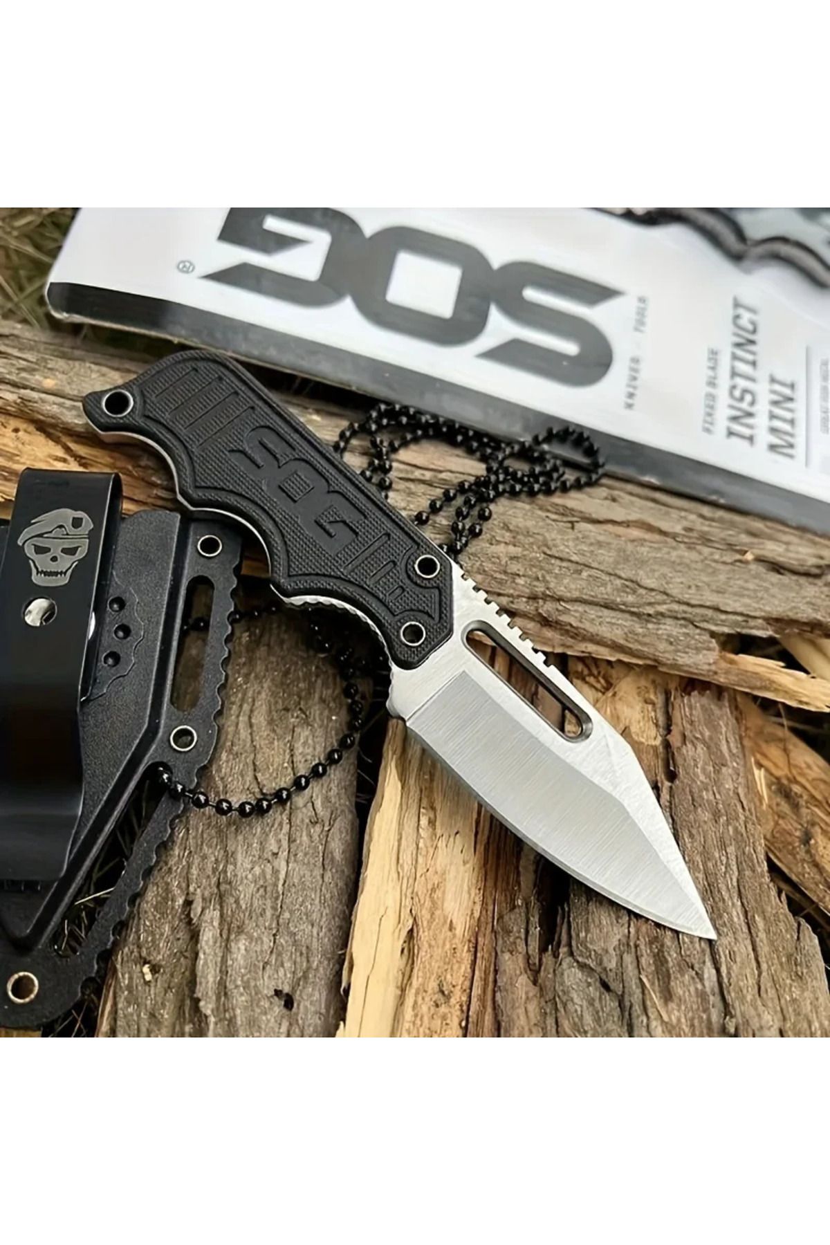 Choice-Defense Full Tang Instinct Fixed Knife G10 Handle Lightweight Mini Pocket EDC Neck Chain Multi To... 4