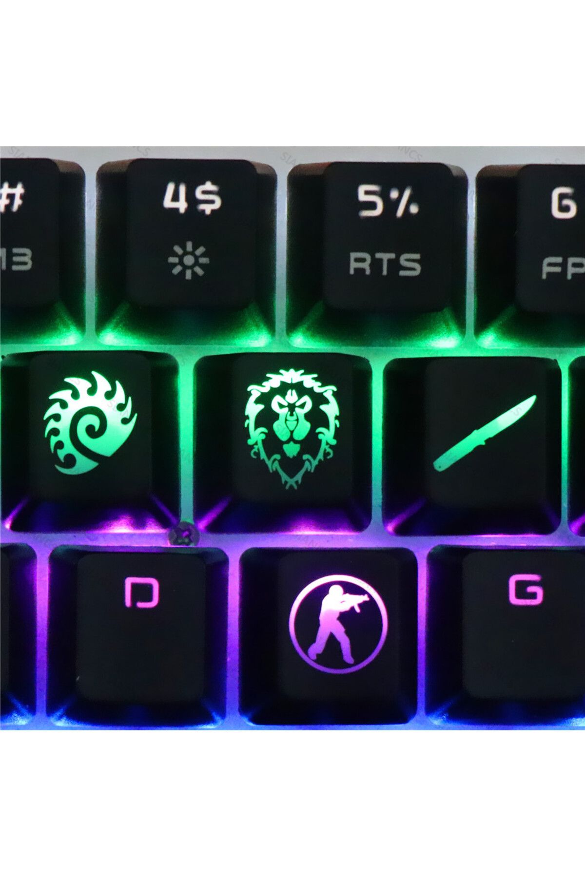 Choice-CS GO Gaming Keycaps Custom ABS Backlit Keycap For World Of Warcraft DOTA Gaming Key Caps For Mec... 3