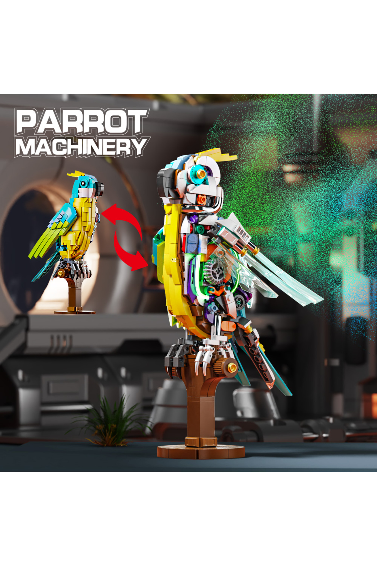 ست بلوکهای پاروت، اسباببازیهای مدل پرنده و حیوان، هدایای خلاقانه، مناسب برای کودکان و بزرگسالان، دکوراسیون منزل…