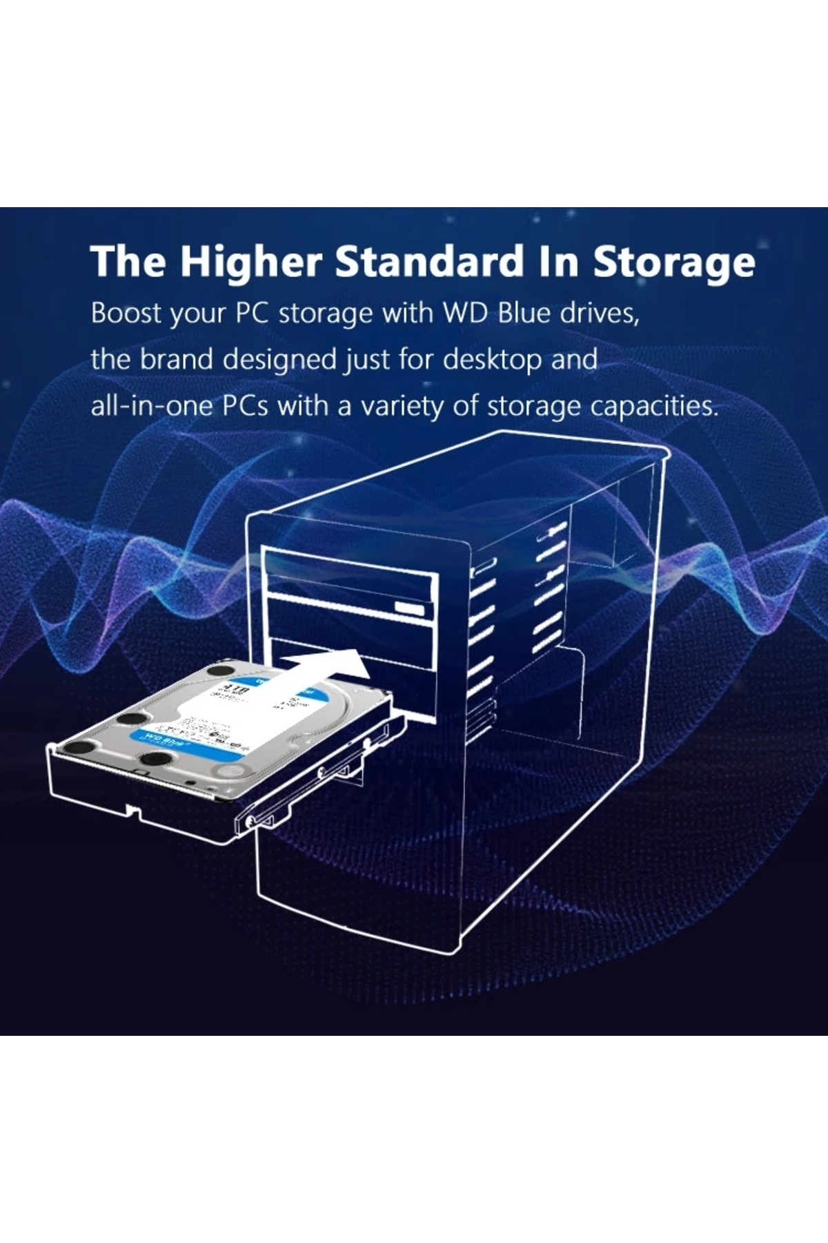 WD-قرص صلب WD Blue سعة 1 تيرابايت Sata Iii بسرعة 6 جيجابت/ثانية وقياس 3.5 بوصة للكمبيوتر المكتبي 5