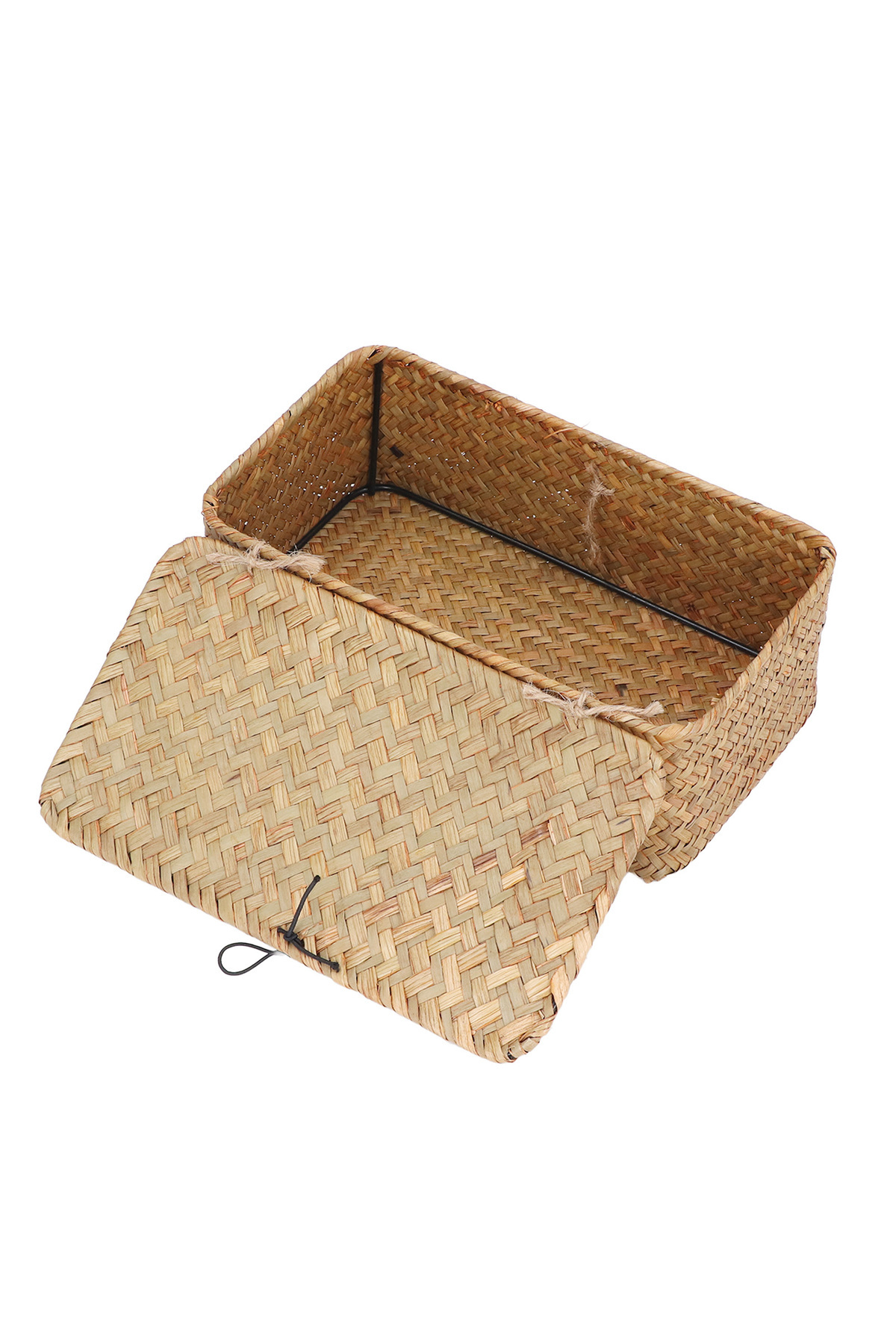 Choice Seagrass Woven Storage Box Rectangular Sundry Basket With Lid