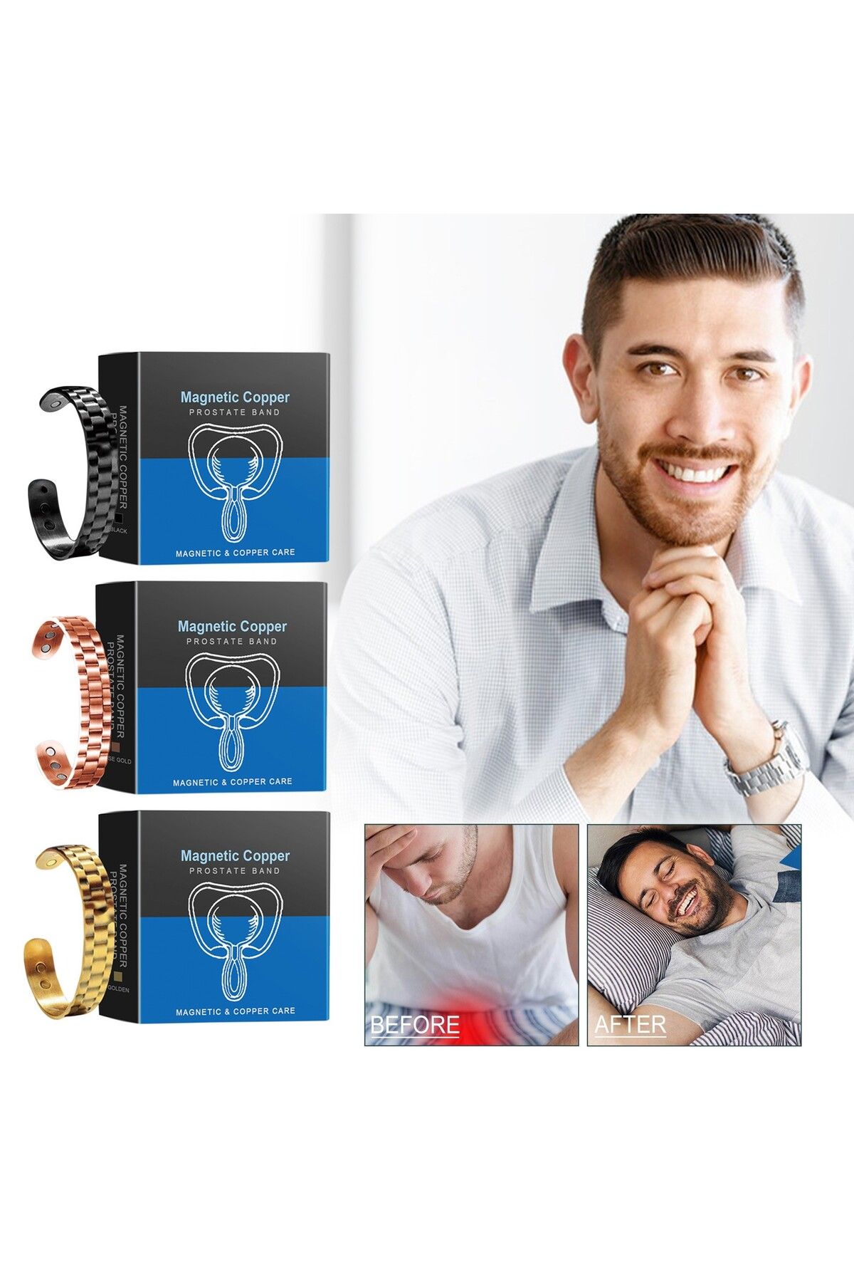 Choice-Magnetic Copper Prostate Strap, Magnetic Prostate Band Improves Blood Circulation, Men's Fashion ... 2