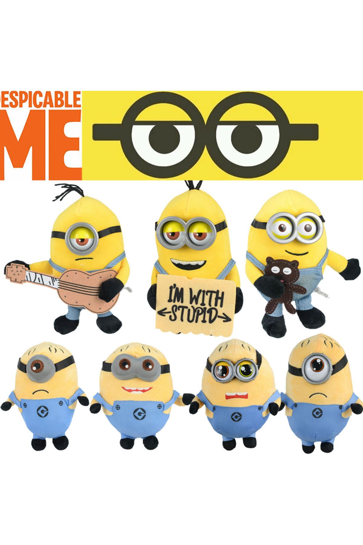 Choice-Hot Despicable Me Cute Minions Anime Characters Yellow Plush Bob Stuart In Jeans Soft Dolls Toys ... 2