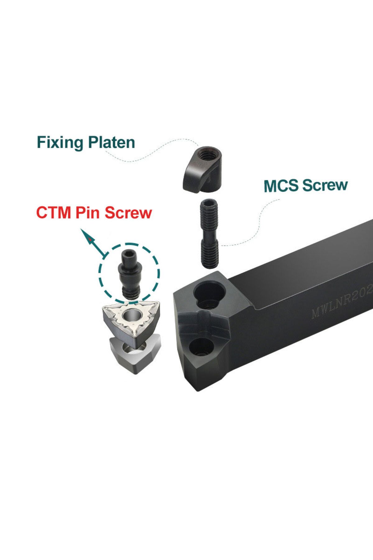 Choice-10Pc CNC Lathe Turning CTM Screw Cutting Tools Parts Inner Hexagon Pin Screw CTM510 CTM513 CTM515... 6